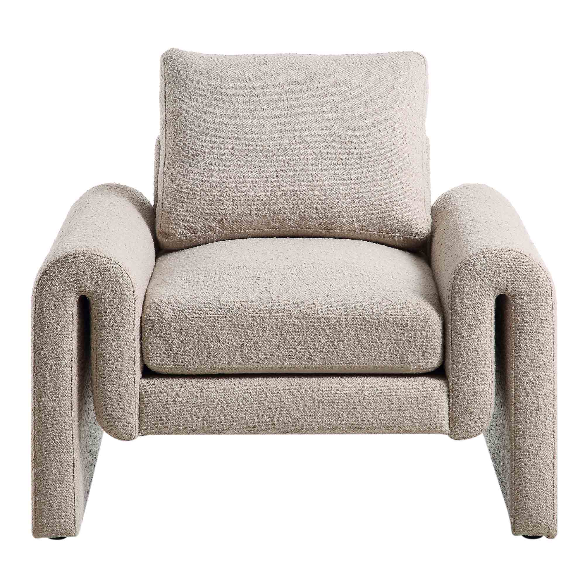 hampstead taupe boucle curved armchair hampstead taupe boucle curved armchair