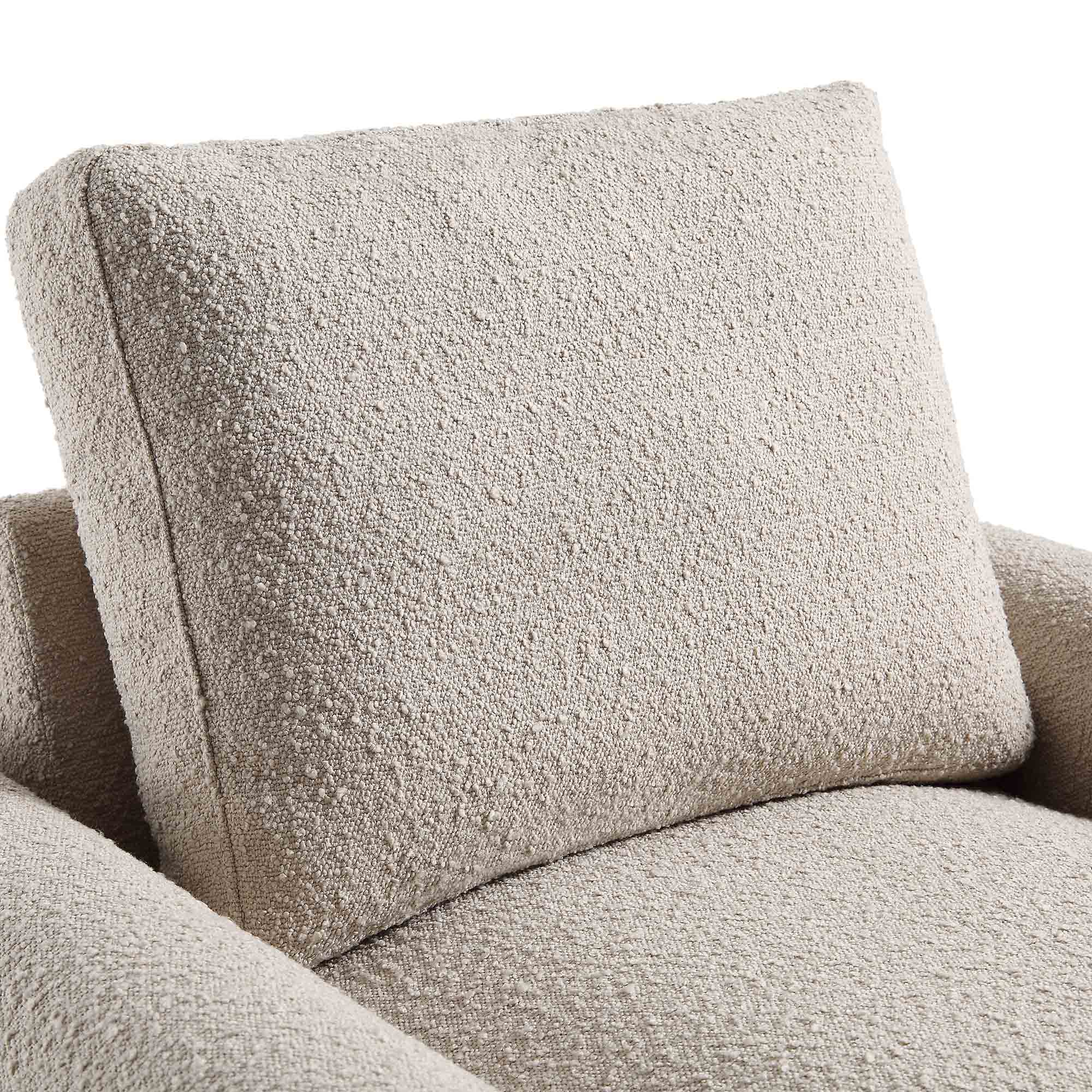 hampstead taupe boucle curved armchair hampstead taupe boucle curved armchair