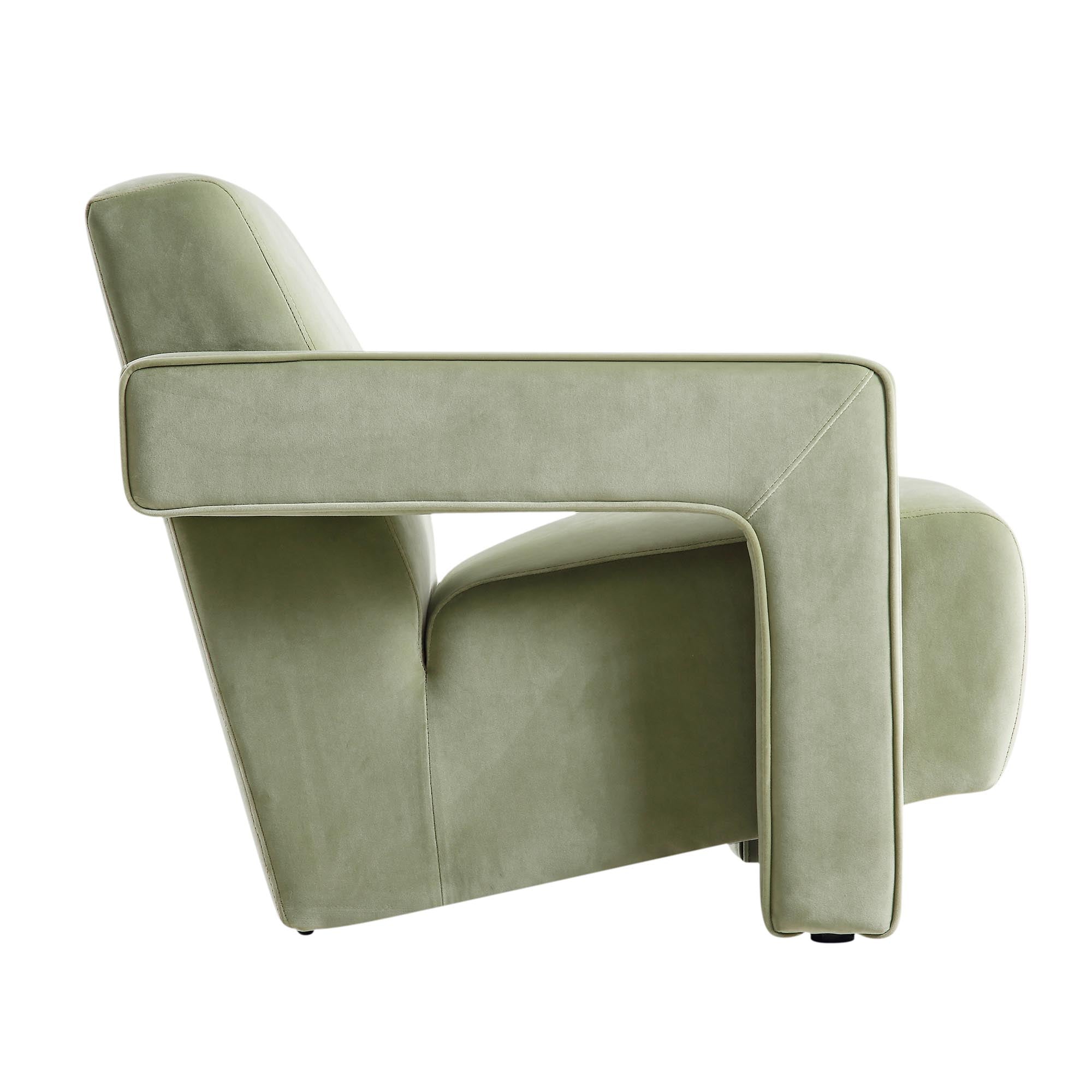 brompton sculptural armchair, lichen velvet brompton sculptural armchair, lichen velvet