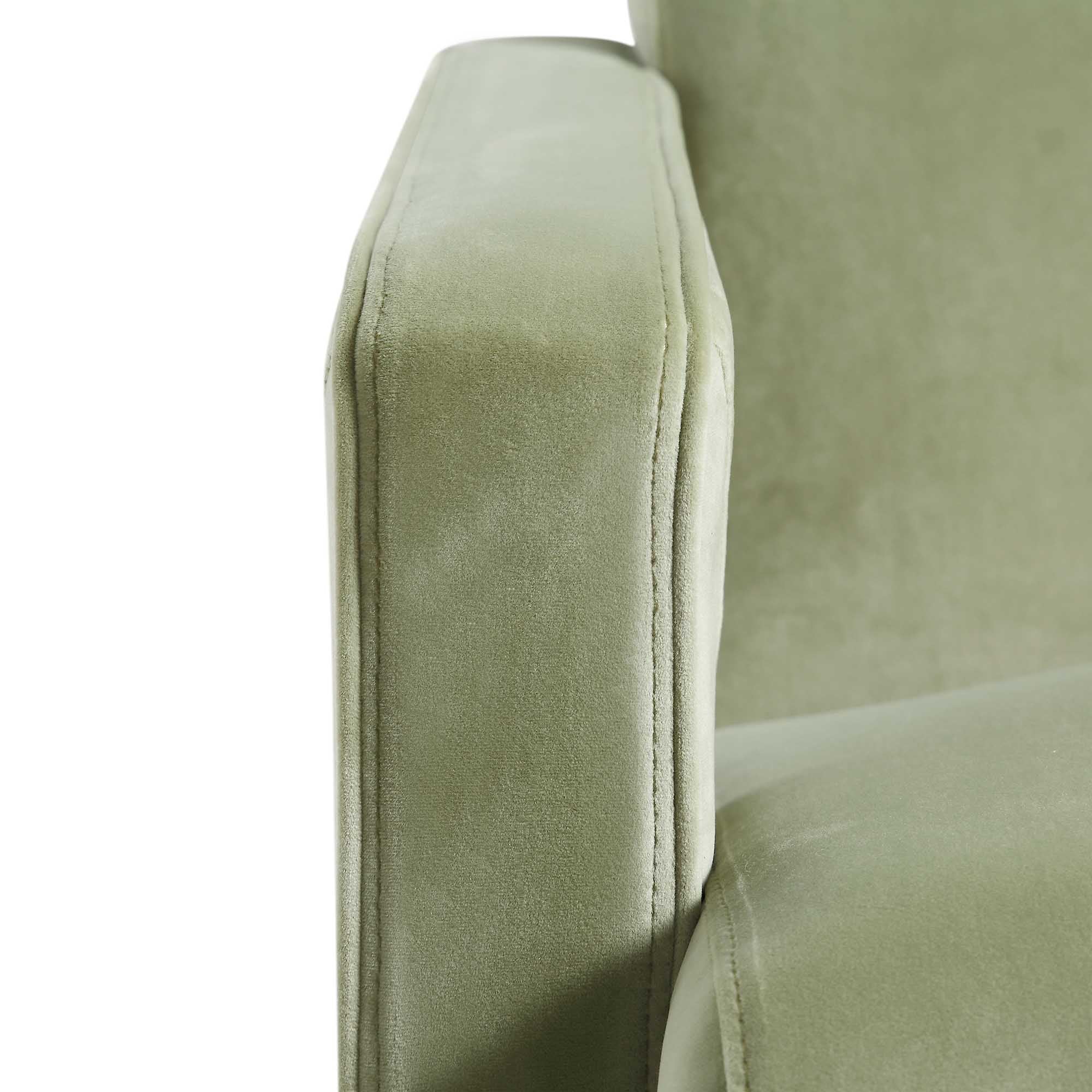 brompton sculptural armchair, lichen velvet brompton sculptural armchair, lichen velvet