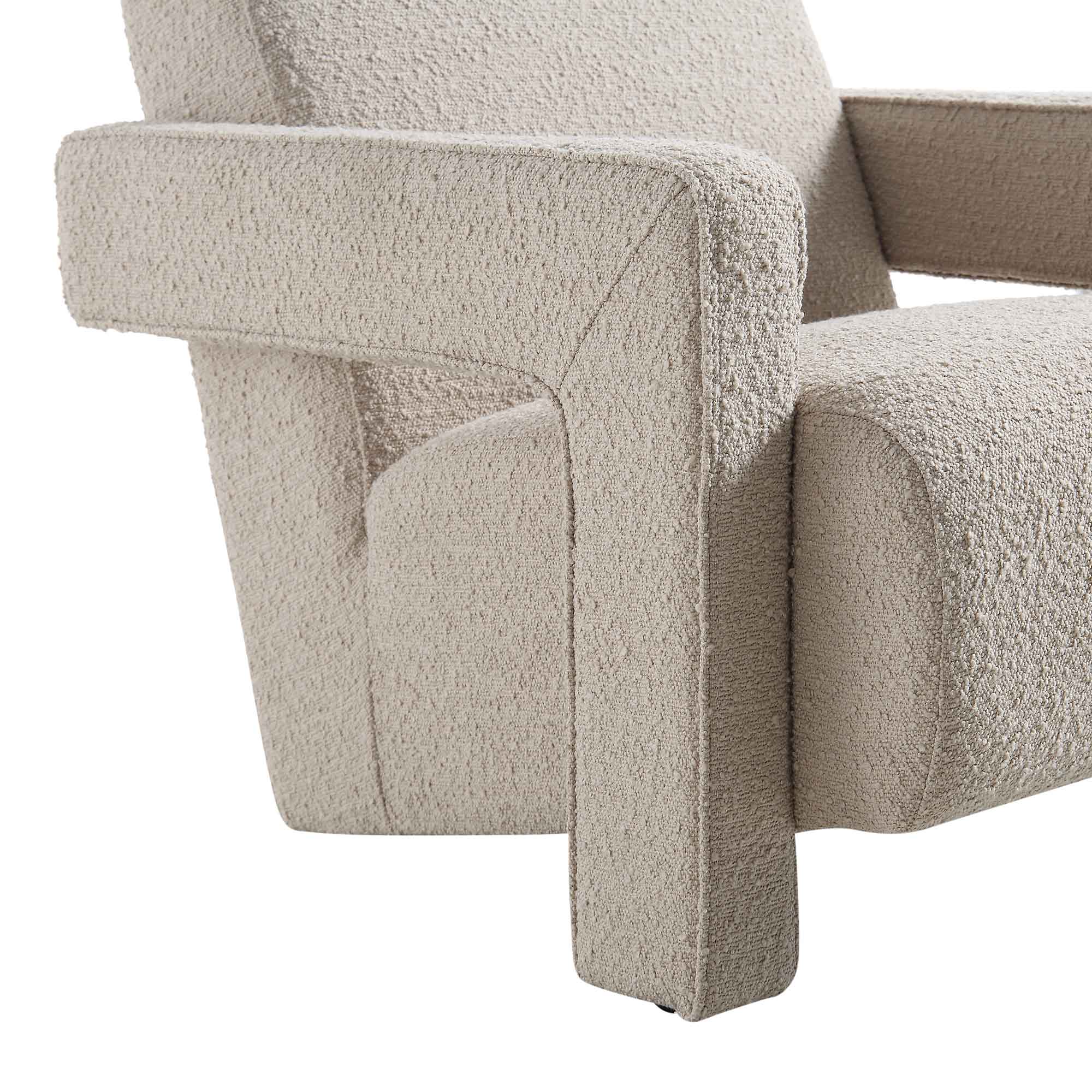 brompton sculptural armchair, taupe boucle brompton sculptural armchair, taupe boucle