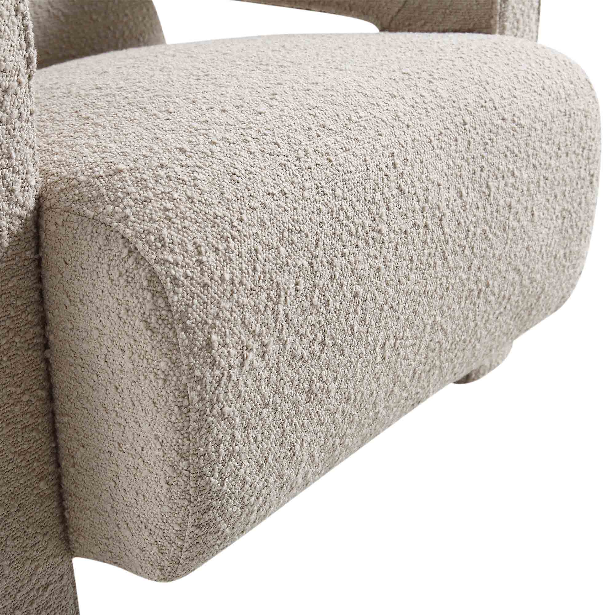 brompton sculptural armchair, taupe boucle brompton sculptural armchair, taupe boucle