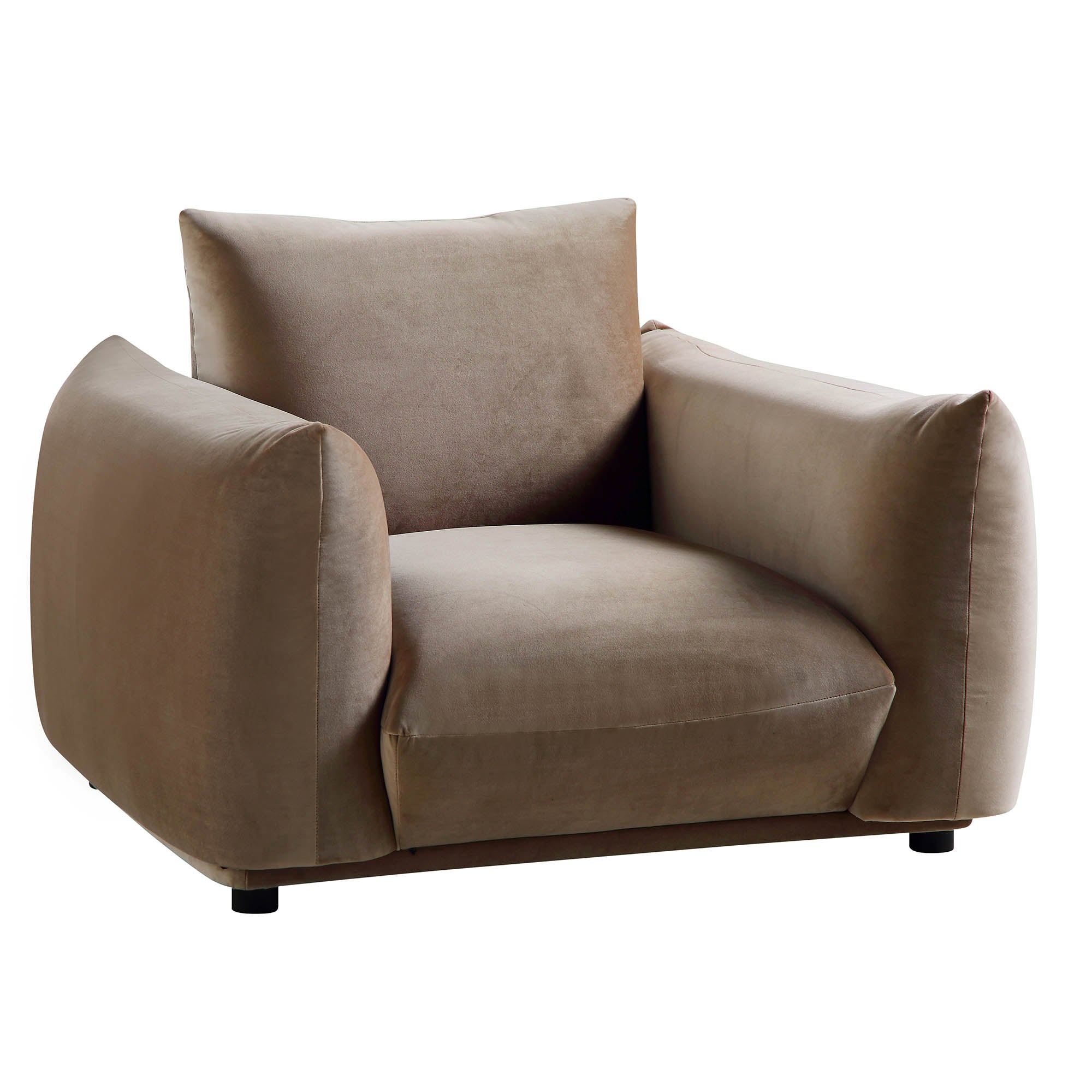 gianni armchair, mink velvet gianni armchair, mink velvet