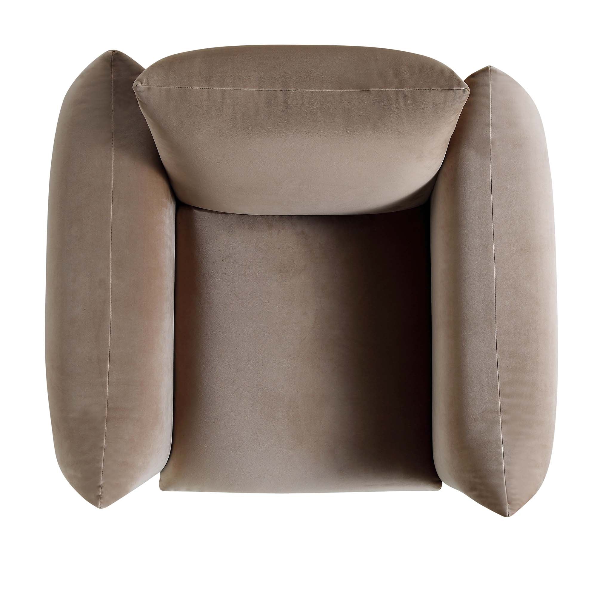 gianni armchair, mink velvet gianni armchair, mink velvet