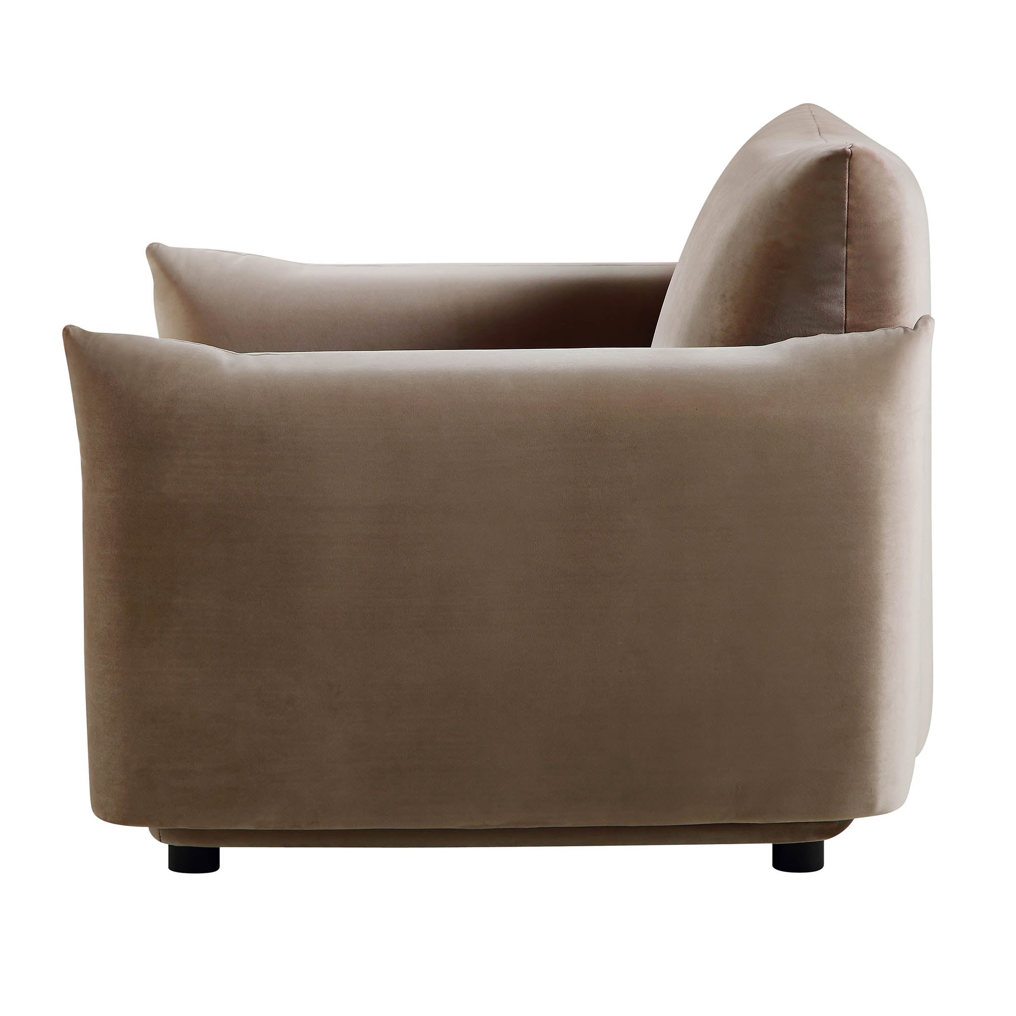 gianni armchair, mink velvet gianni armchair, mink velvet