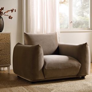 gianni armchair, mink velvet