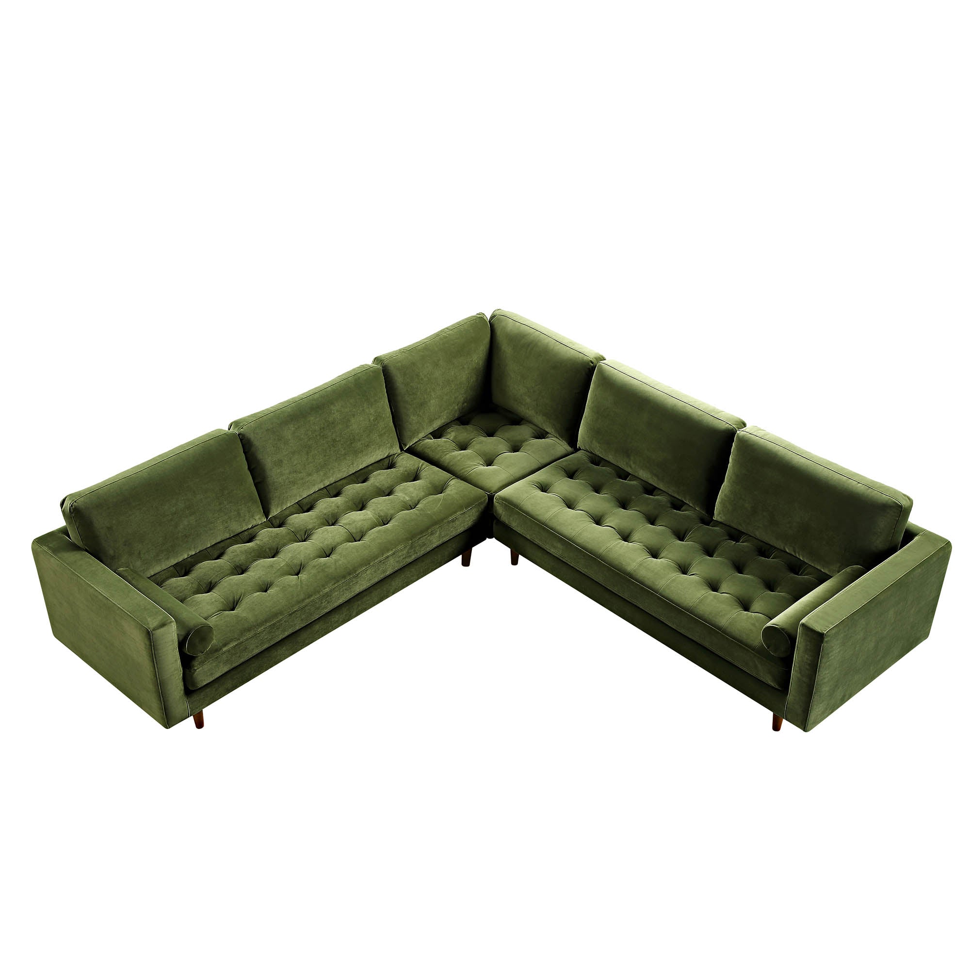 henrietta 5+seater corner sofa, moss green velvet henrietta 5+seater corner sofa, moss green velvet