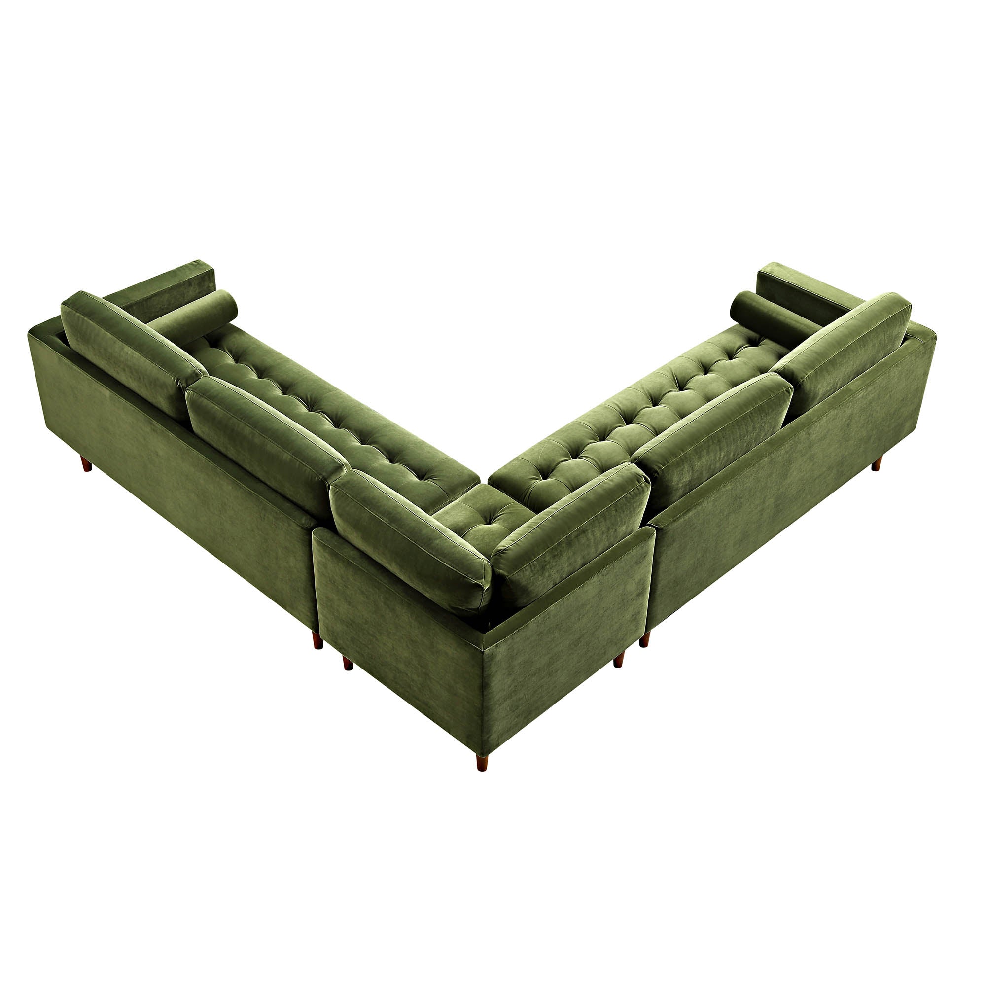 henrietta 5+seater corner sofa, moss green velvet henrietta 5+seater corner sofa, moss green velvet