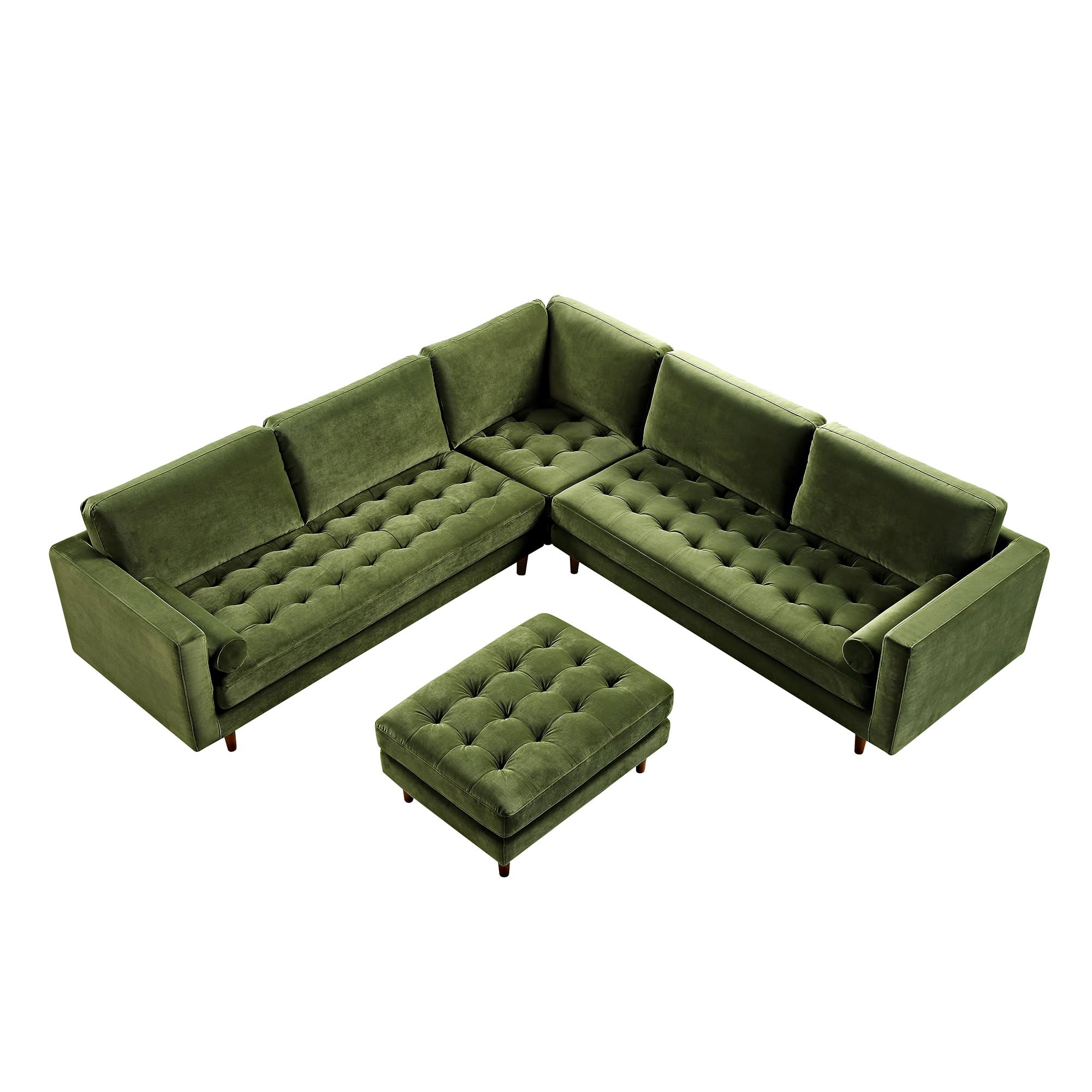 henrietta 5+seater corner sofa, moss green velvet henrietta 5+seater corner sofa, moss green velvet