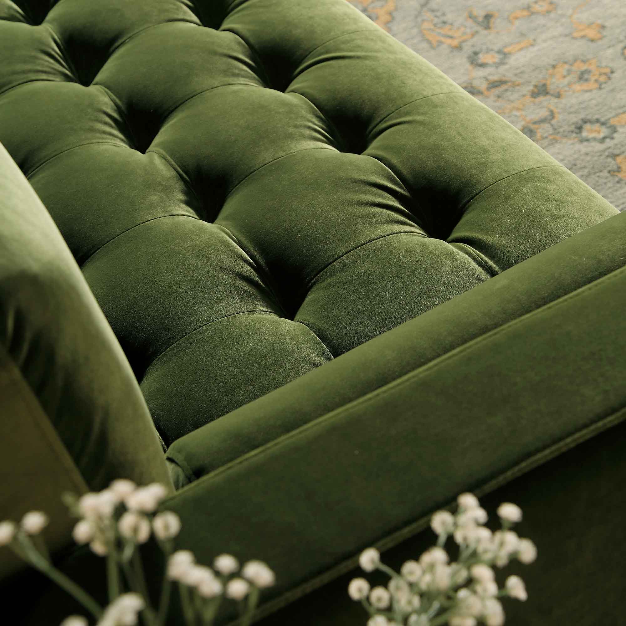 henrietta 5+seater corner sofa, moss green velvet henrietta 5+seater corner sofa, moss green velvet