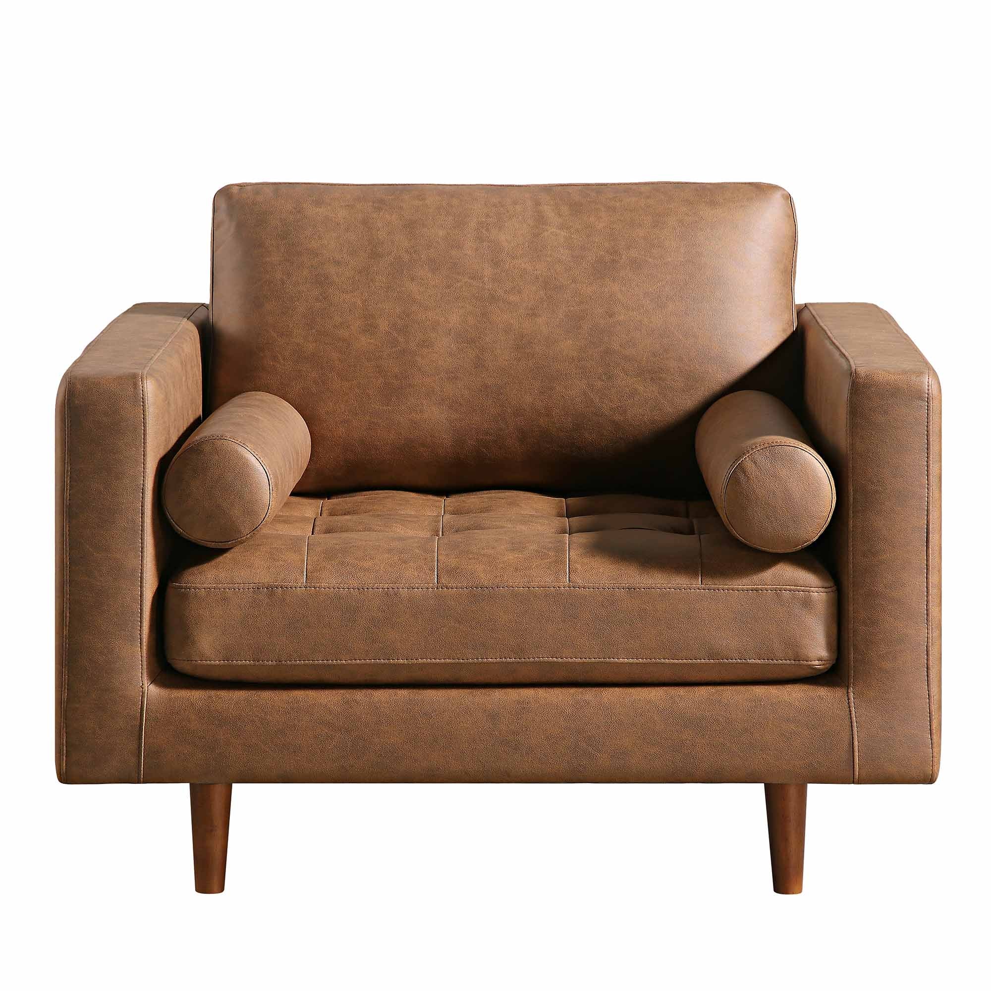 henrietta armchair, tan faux suede henrietta armchair, tan faux suede