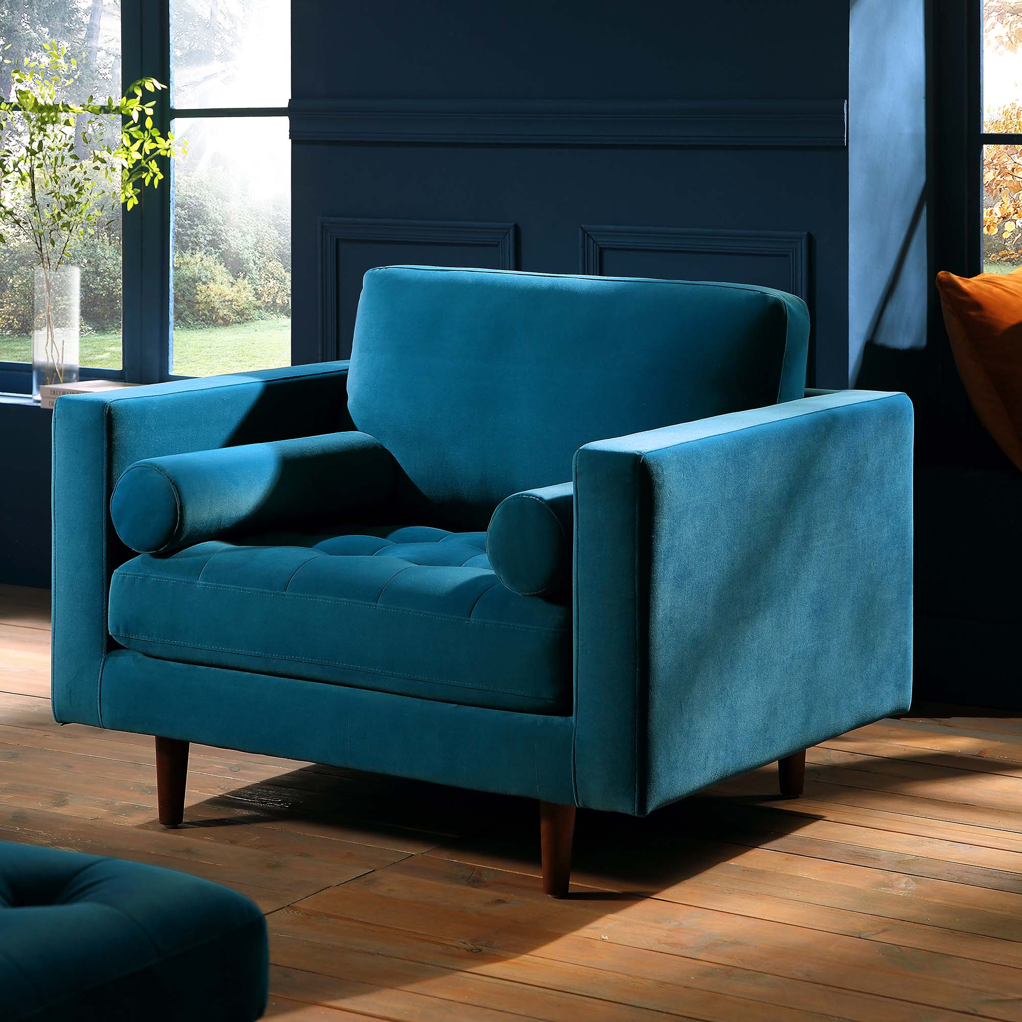 henrietta armchair, teal velvet henrietta armchair, teal velvet
