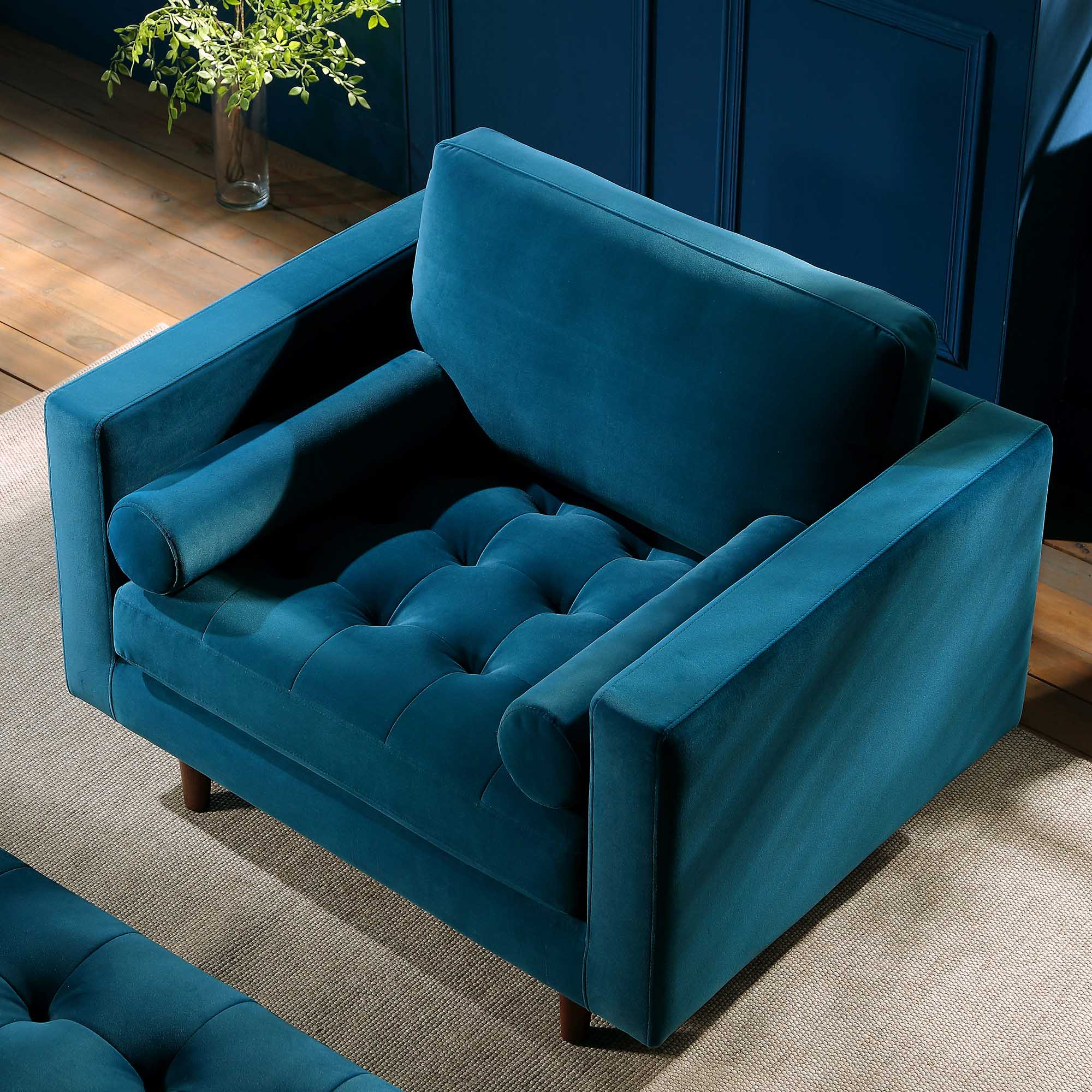 henrietta armchair, teal velvet henrietta armchair, teal velvet