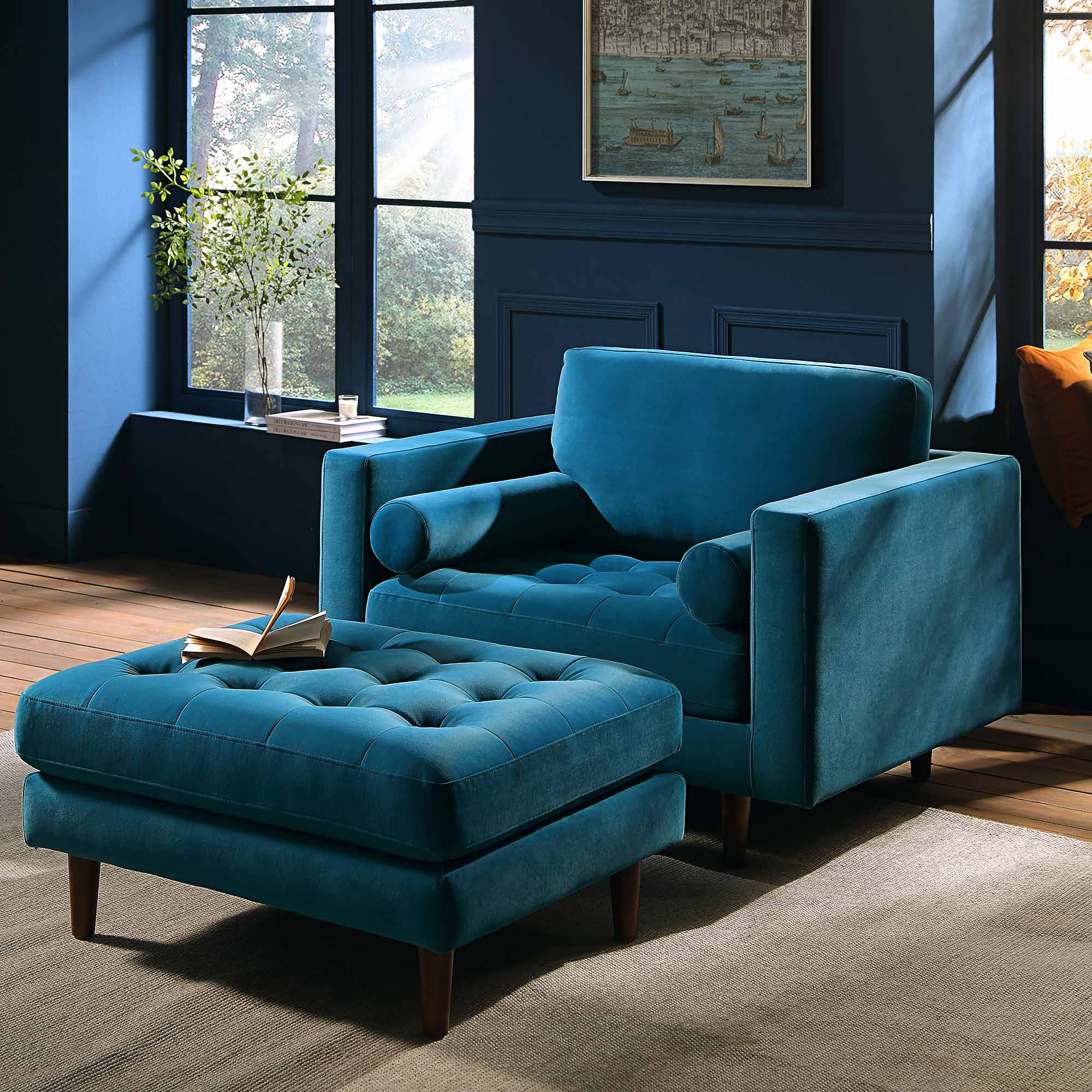 henrietta armchair, teal velvet henrietta armchair, teal velvet