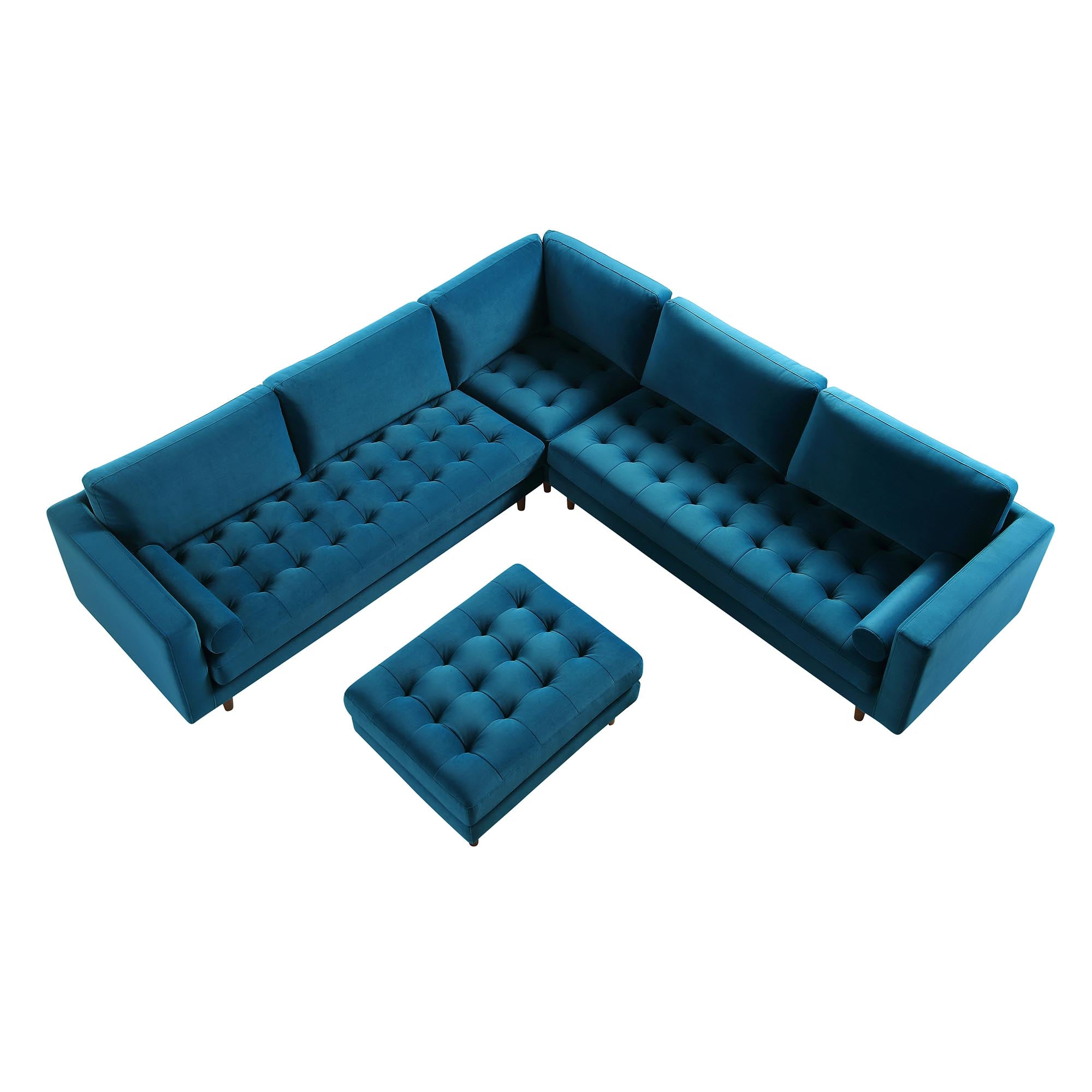 henrietta 5+seater corner sofa, teal velvet henrietta 5+seater corner sofa, teal velvet