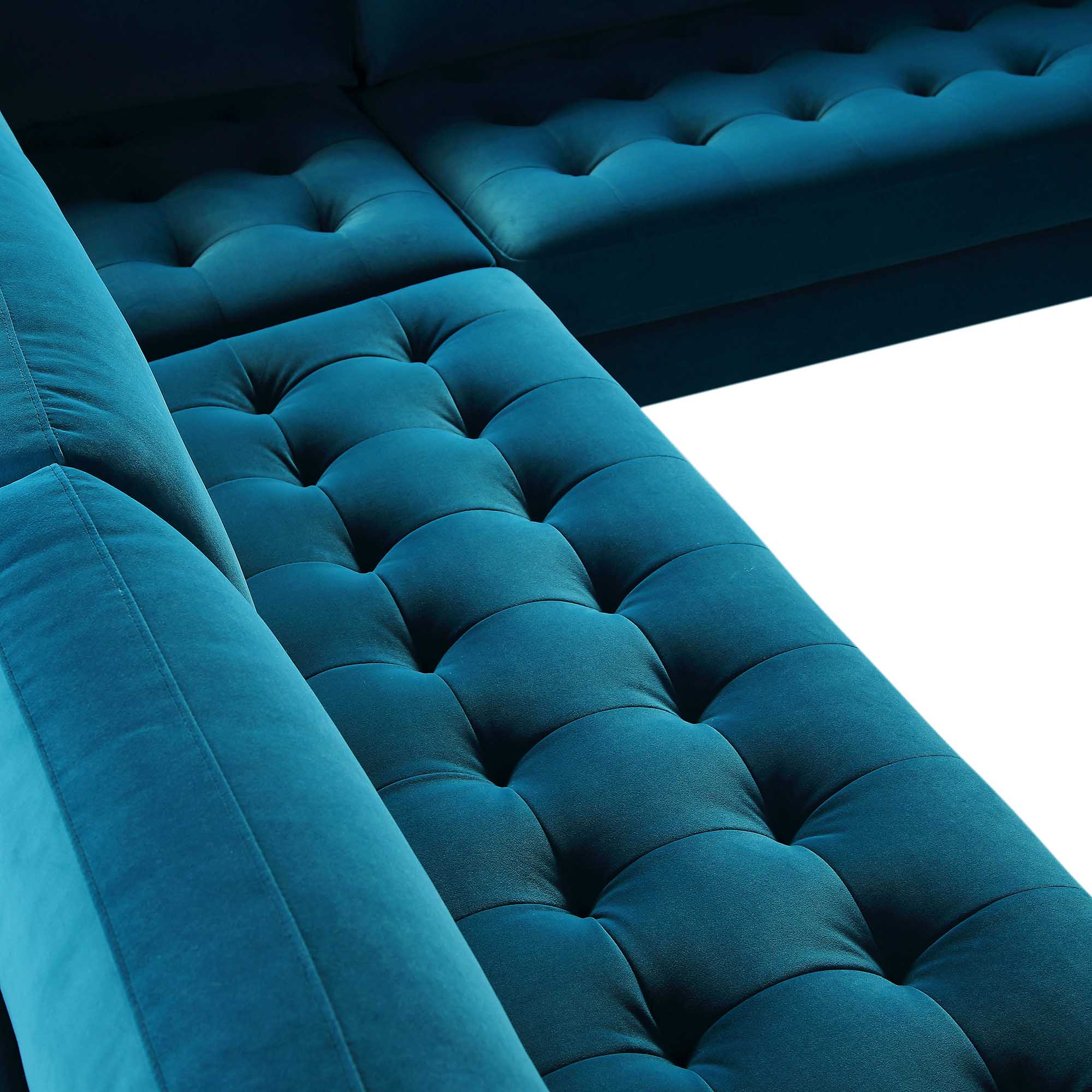 henrietta 5+seater corner sofa, teal velvet henrietta 5+seater corner sofa, teal velvet