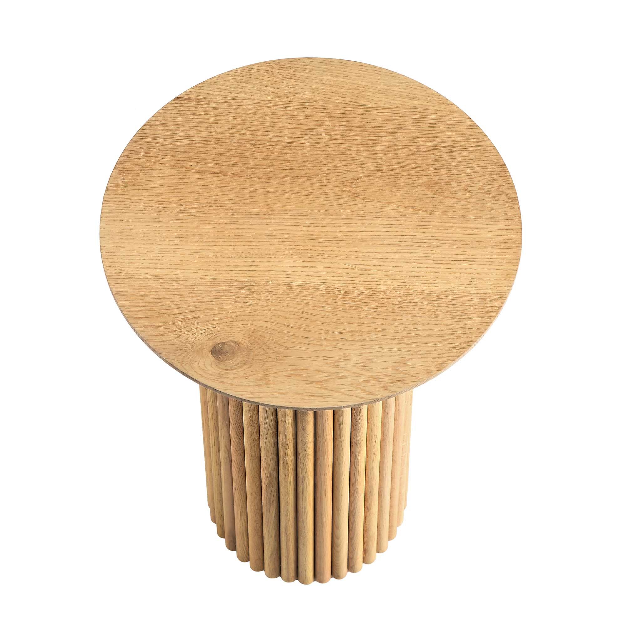 maru oak round side table, oak maru oak round side table, oak