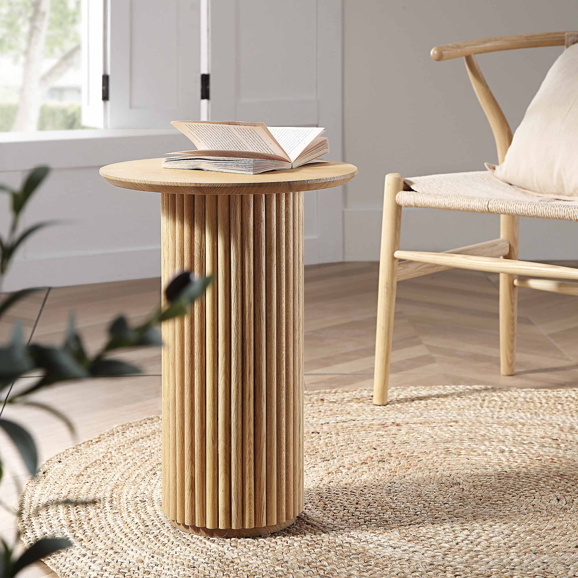 maru oak round side table, oak maru oak round side table, oak