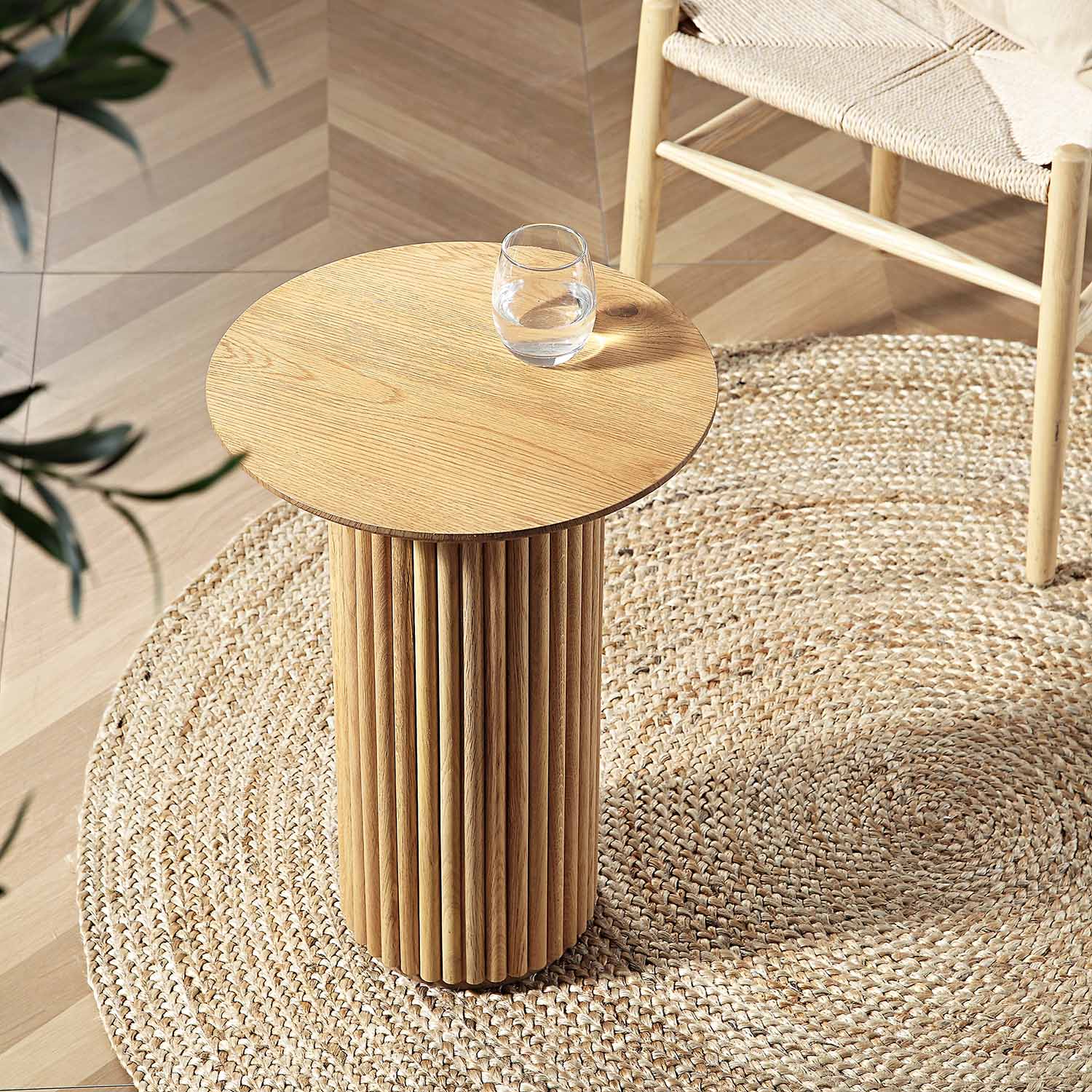 maru oak round side table, oak maru oak round side table, oak