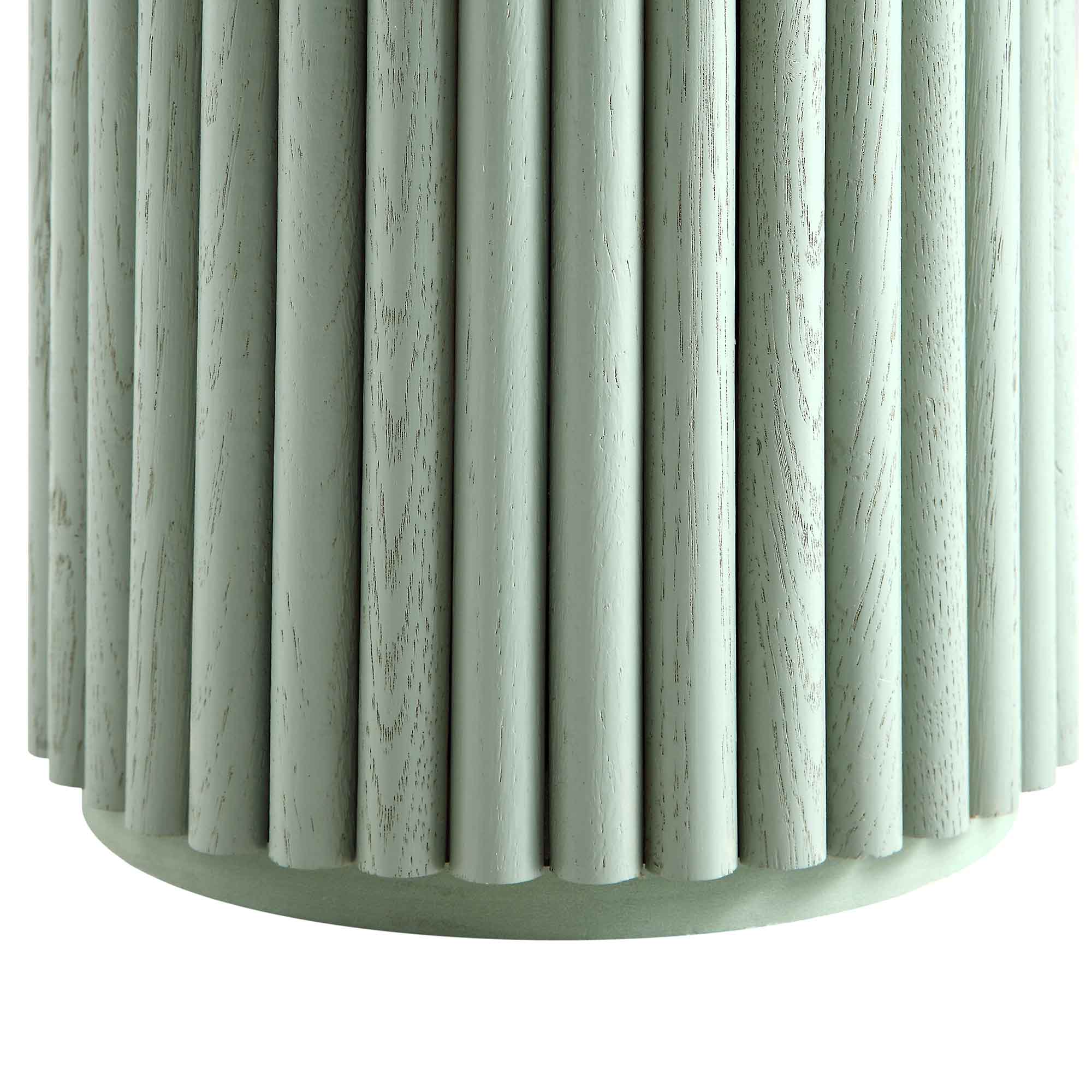 maru oak round side table, sage green maru oak round side table, sage green