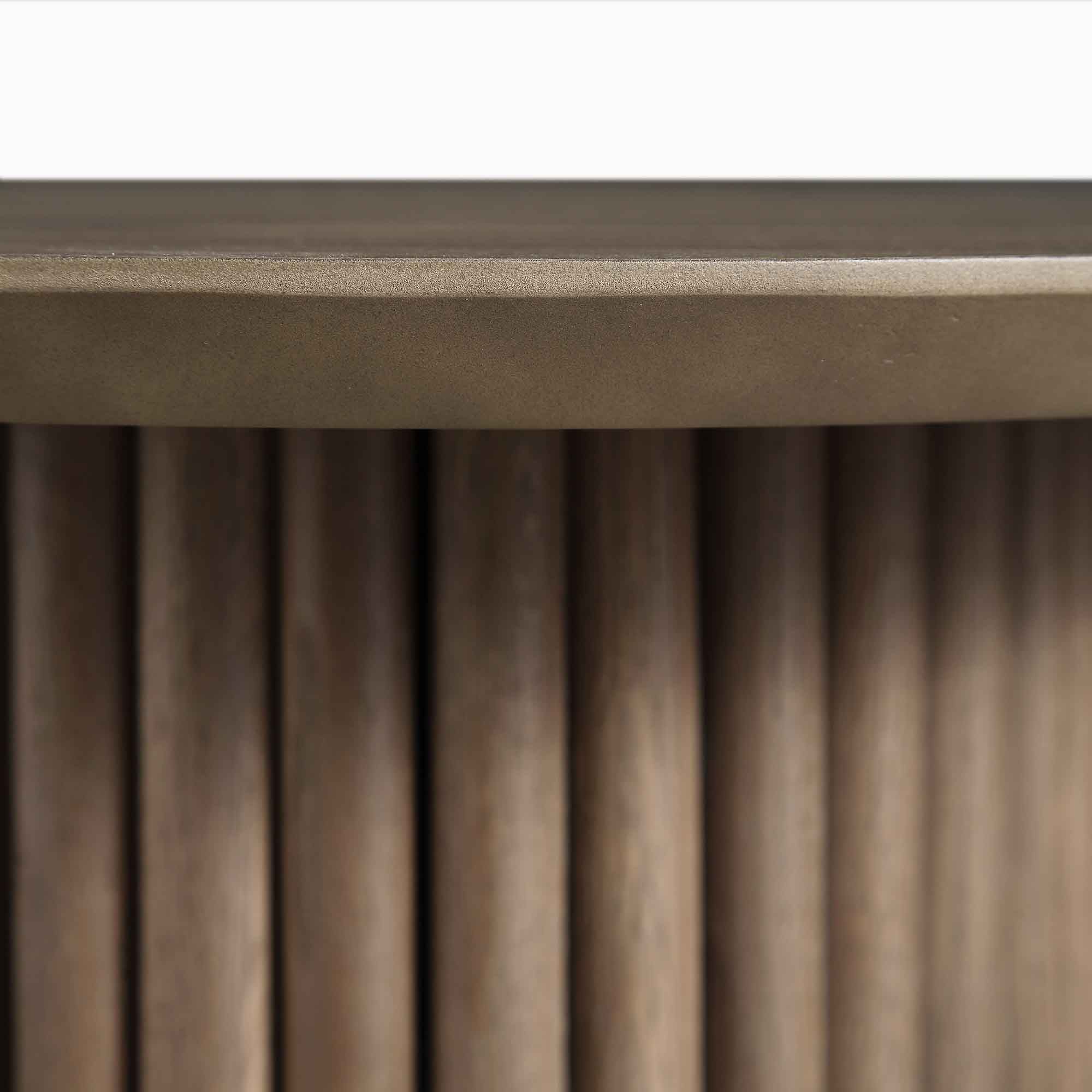 maru oak round side table, silver oak maru oak round side table, silver oak
