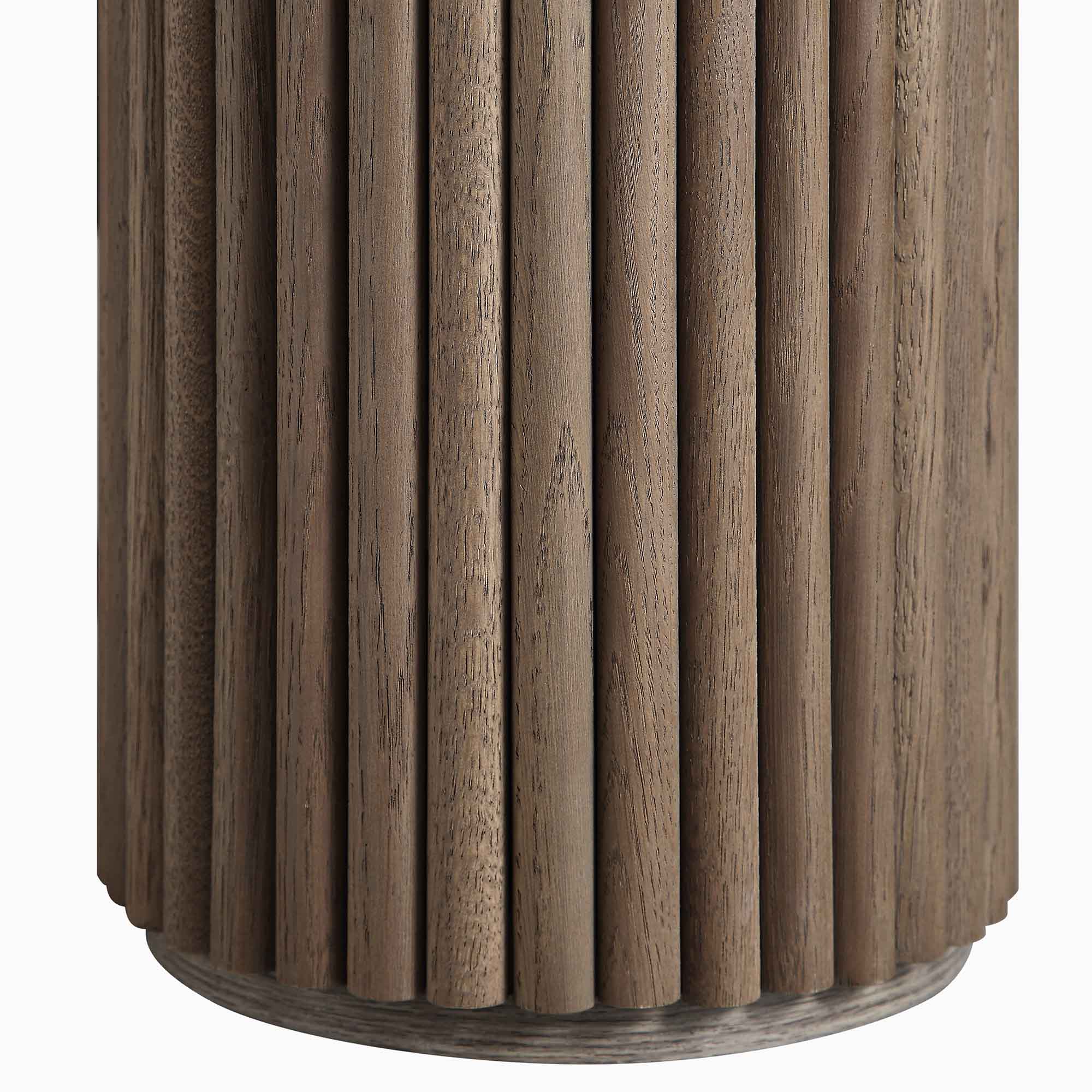 maru oak round side table, silver oak maru oak round side table, silver oak