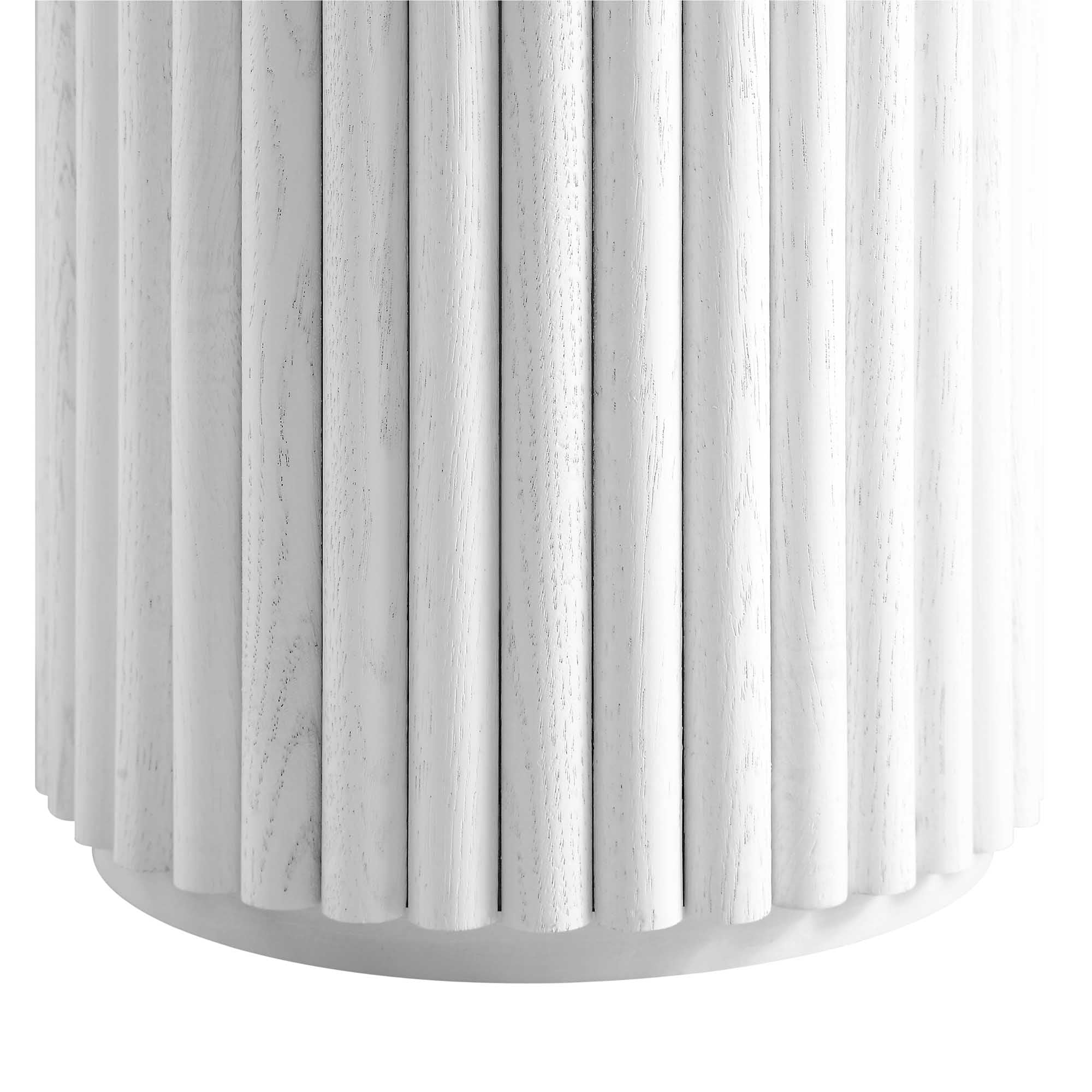 maru oak round side table, washed white maru oak round side table, washed white