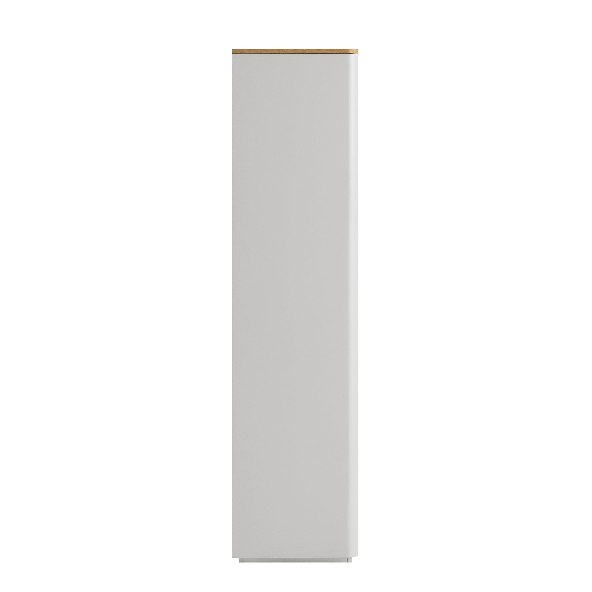 agnes curved edge bookcase, dove gray with oak top agnes curved edge bookcase, dove gray with oak top
