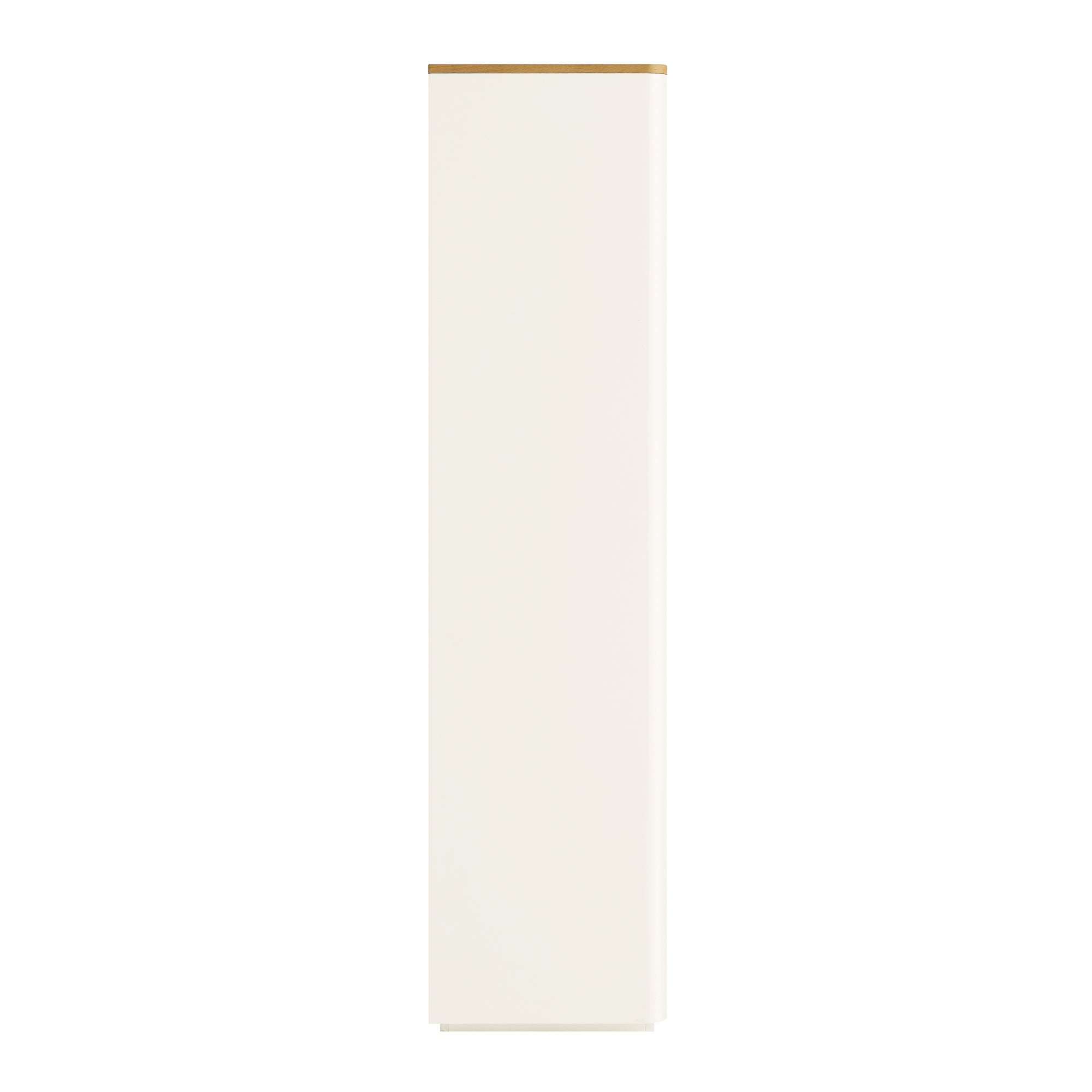 agnes curved edge bookcase, off white with oak top agnes curved edge bookcase, off white with oak top