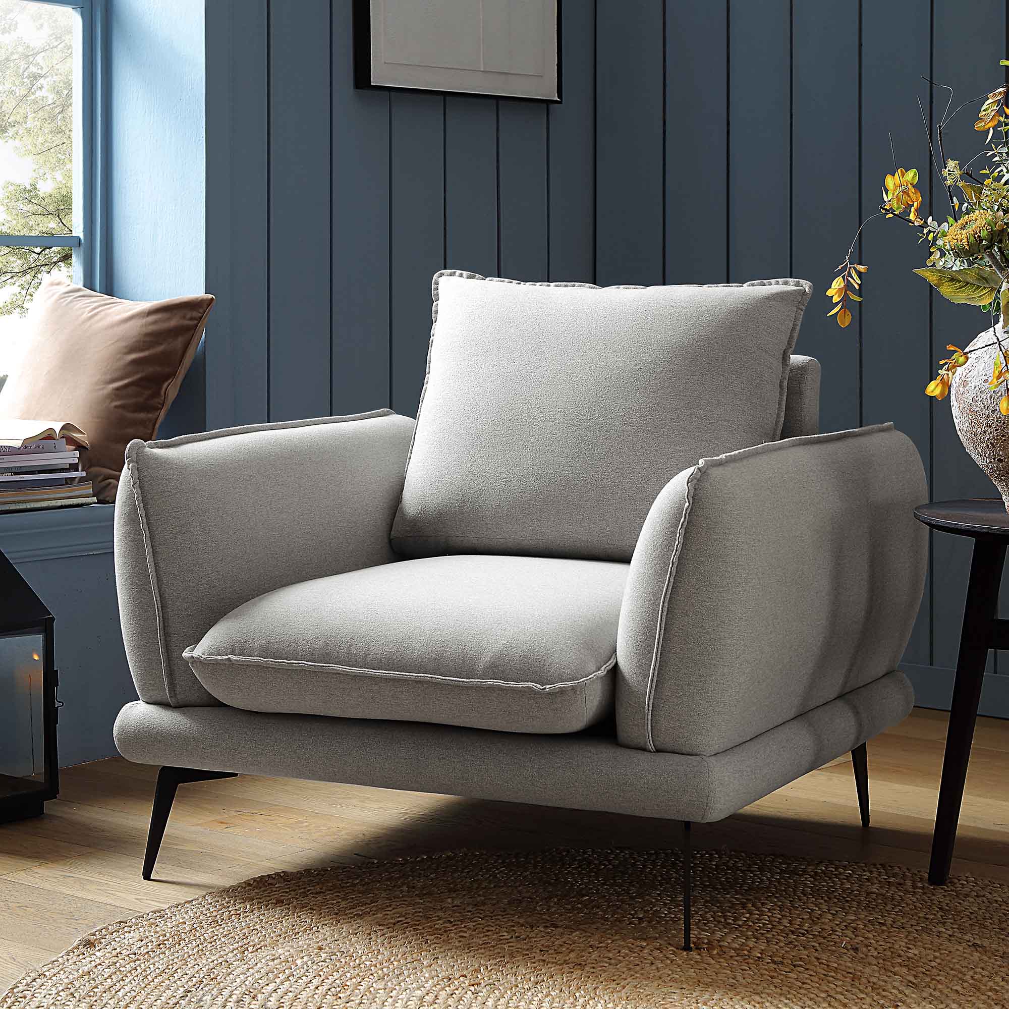 obriel gray marl fabric armchair obriel gray marl fabric armchair
