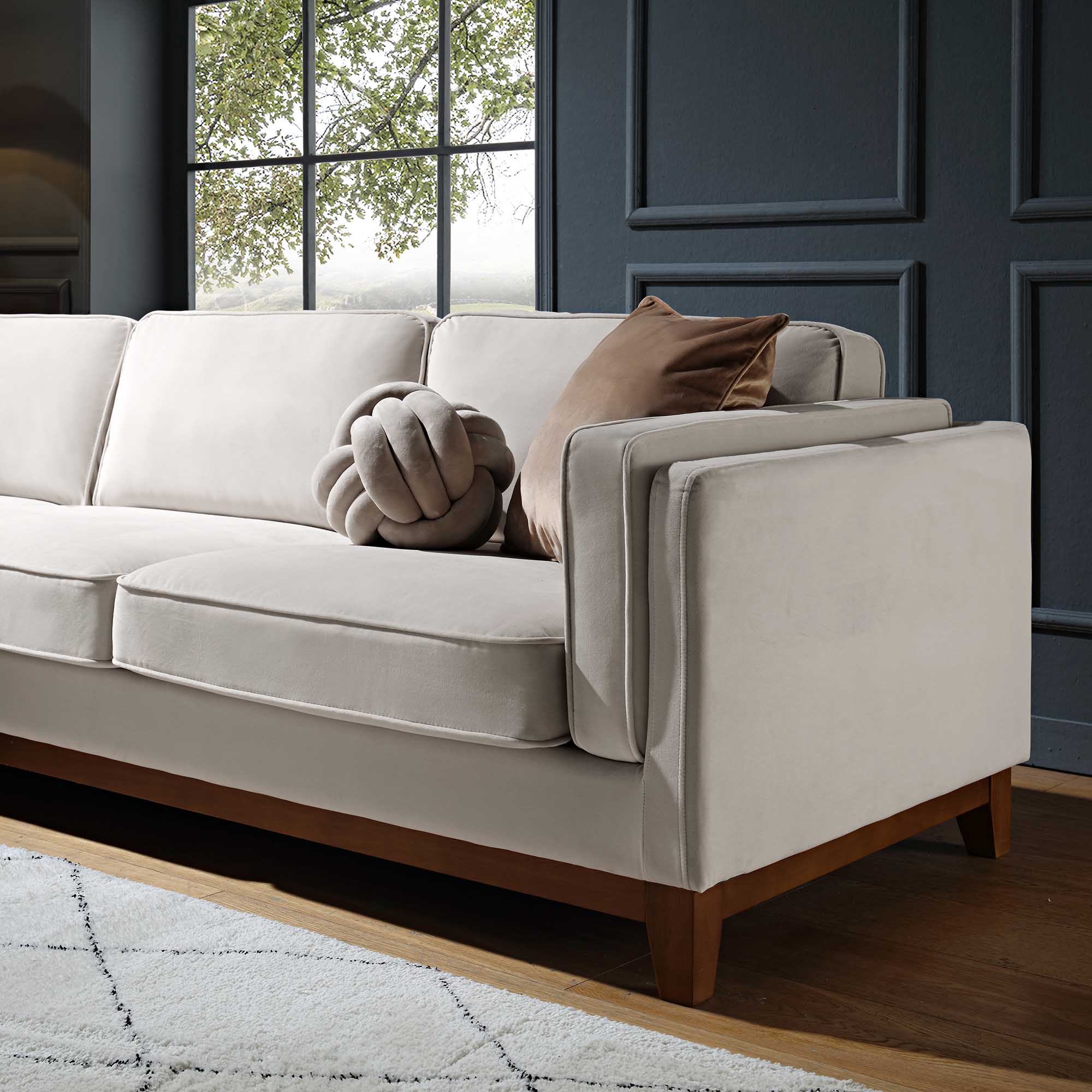 dipley champagne velvet sofa, grande chaise sofa left hand facing dipley champagne velvet sofa, grande chaise sofa left hand facing