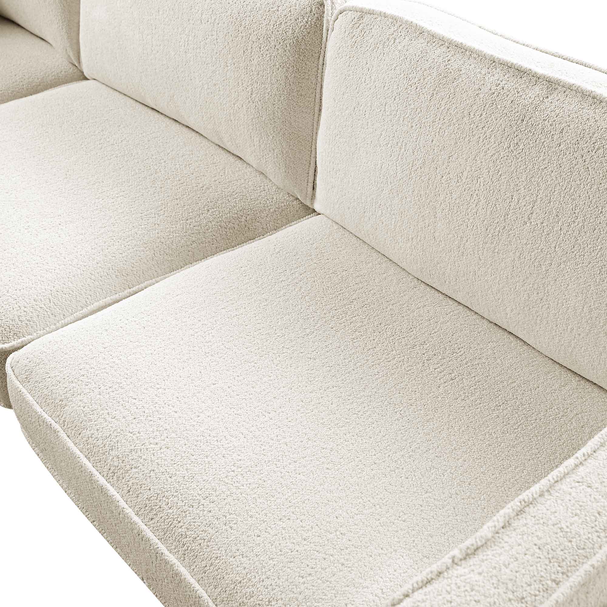 dipley beige boucle fabric grande corner sofa dipley beige boucle fabric grande corner sofa