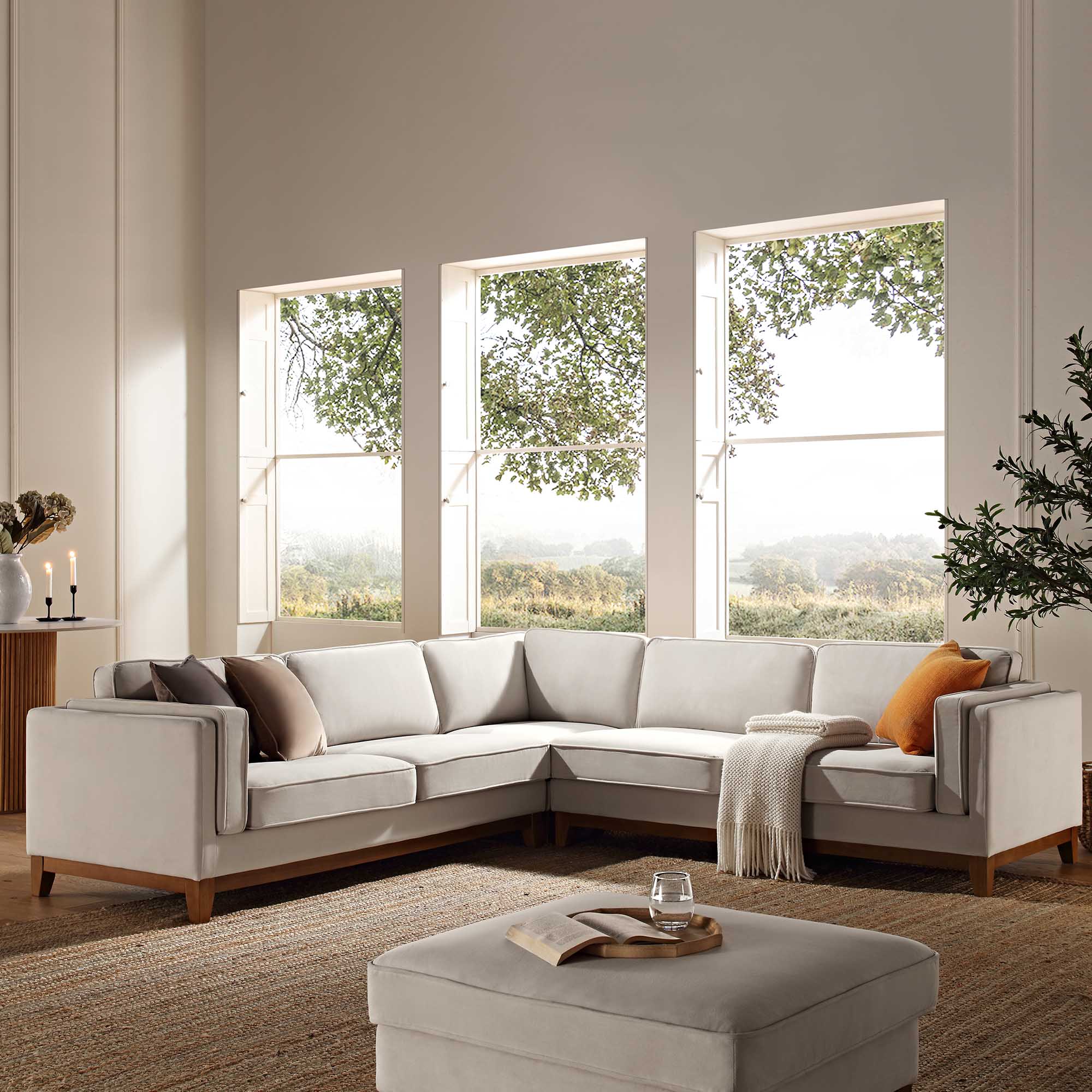 dipley champagne velvet grande corner sofa dipley champagne velvet grande corner sofa
