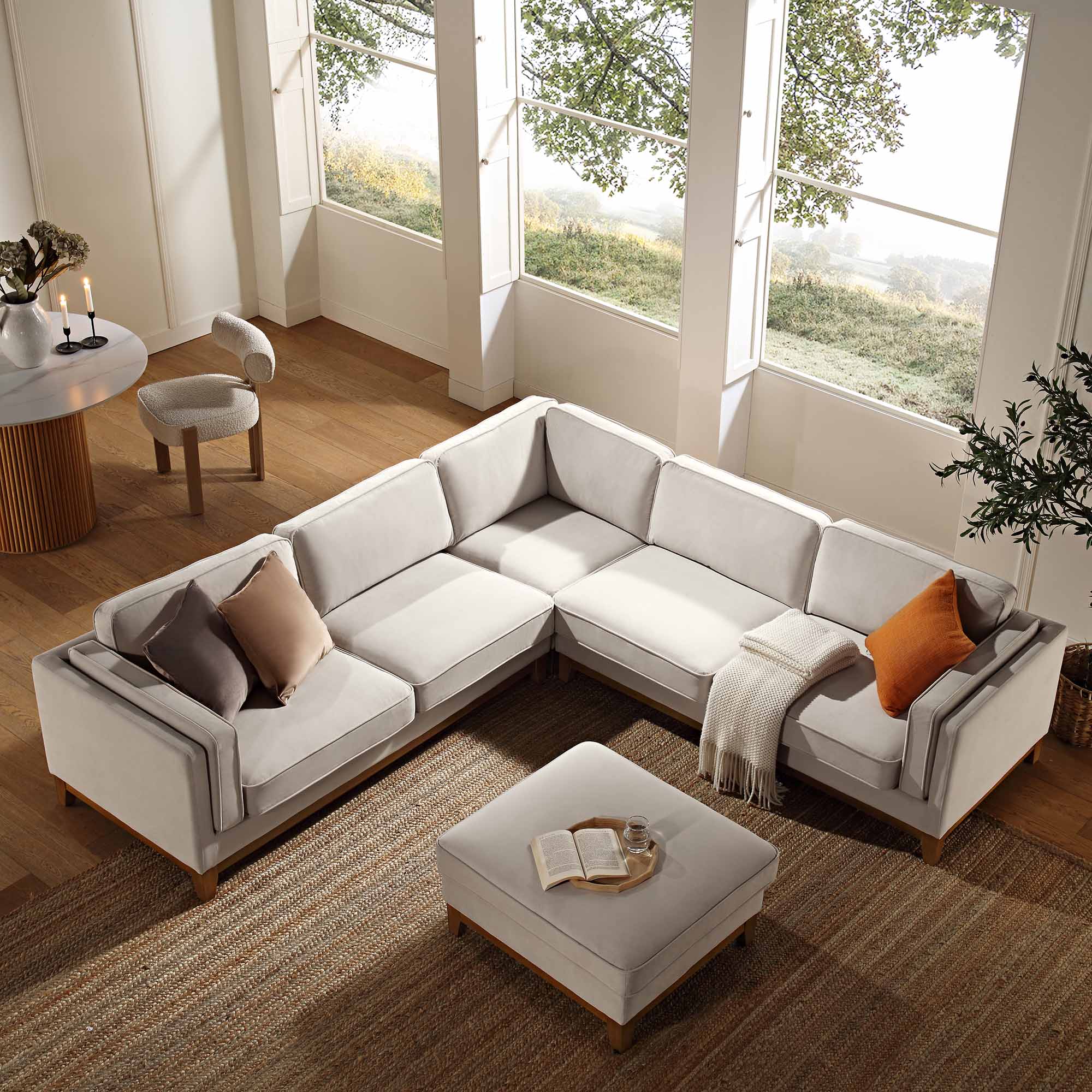 dipley champagne velvet grande corner sofa dipley champagne velvet grande corner sofa