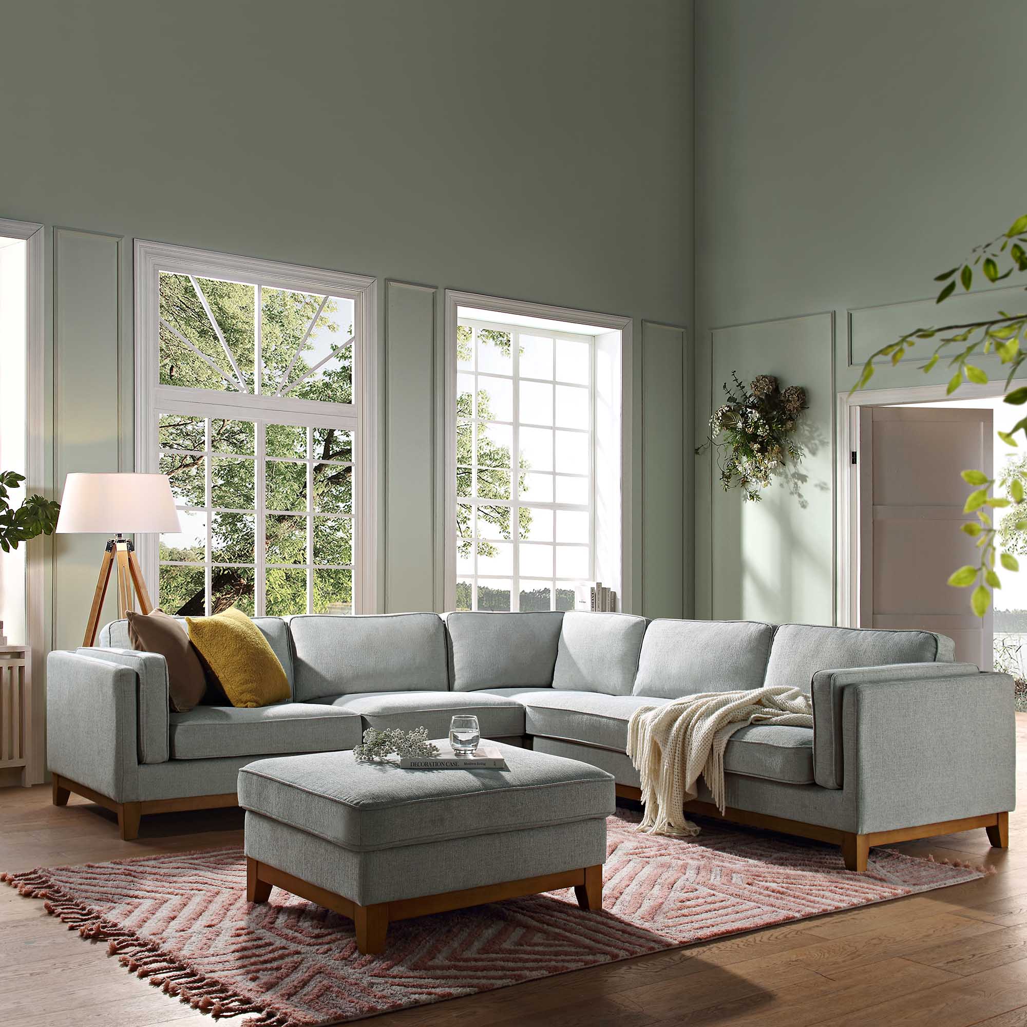 dipley sage woven fabric grande corner sofa dipley sage woven fabric grande corner sofa