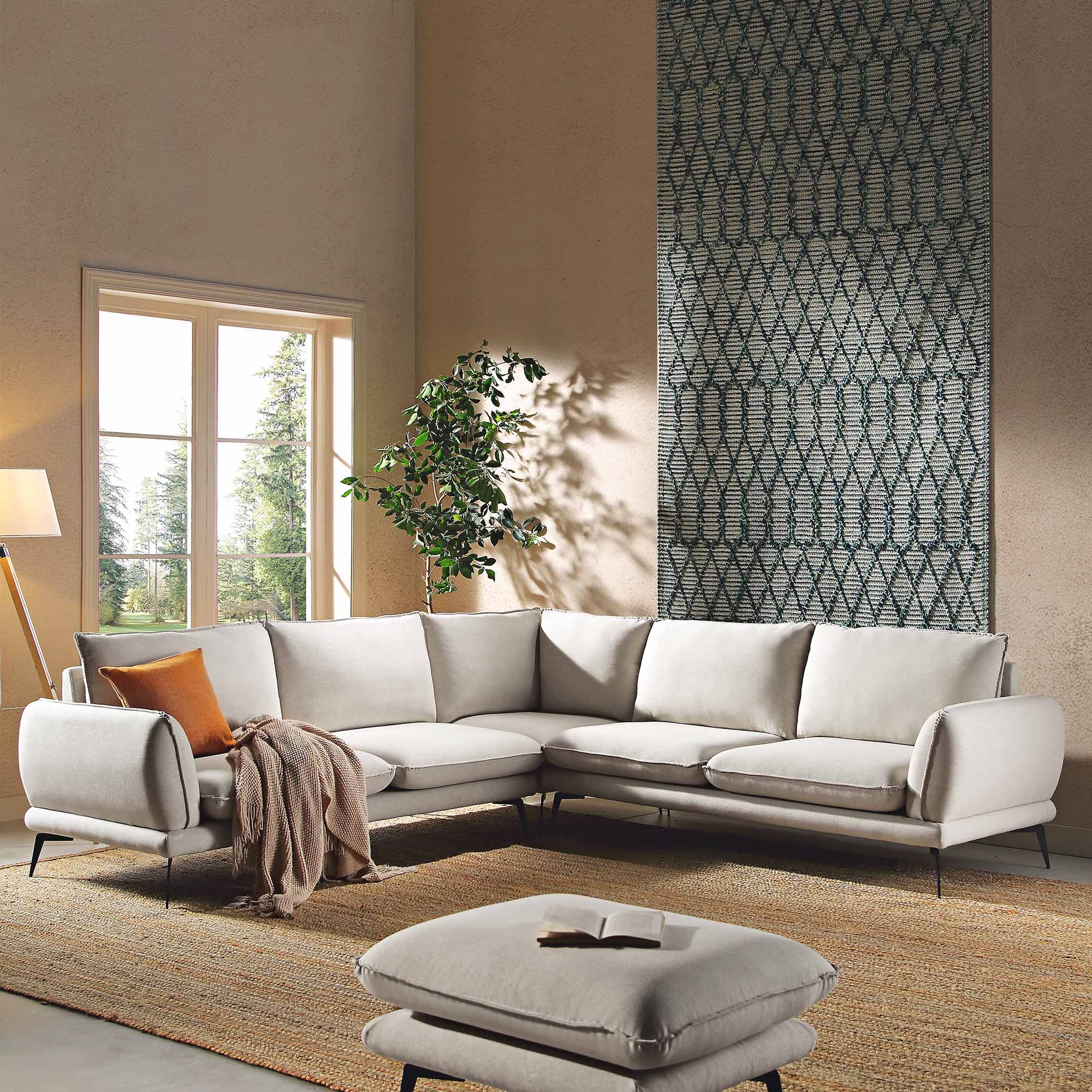 obriel oatmeal fabric grande corner sofa obriel oatmeal fabric grande corner sofa