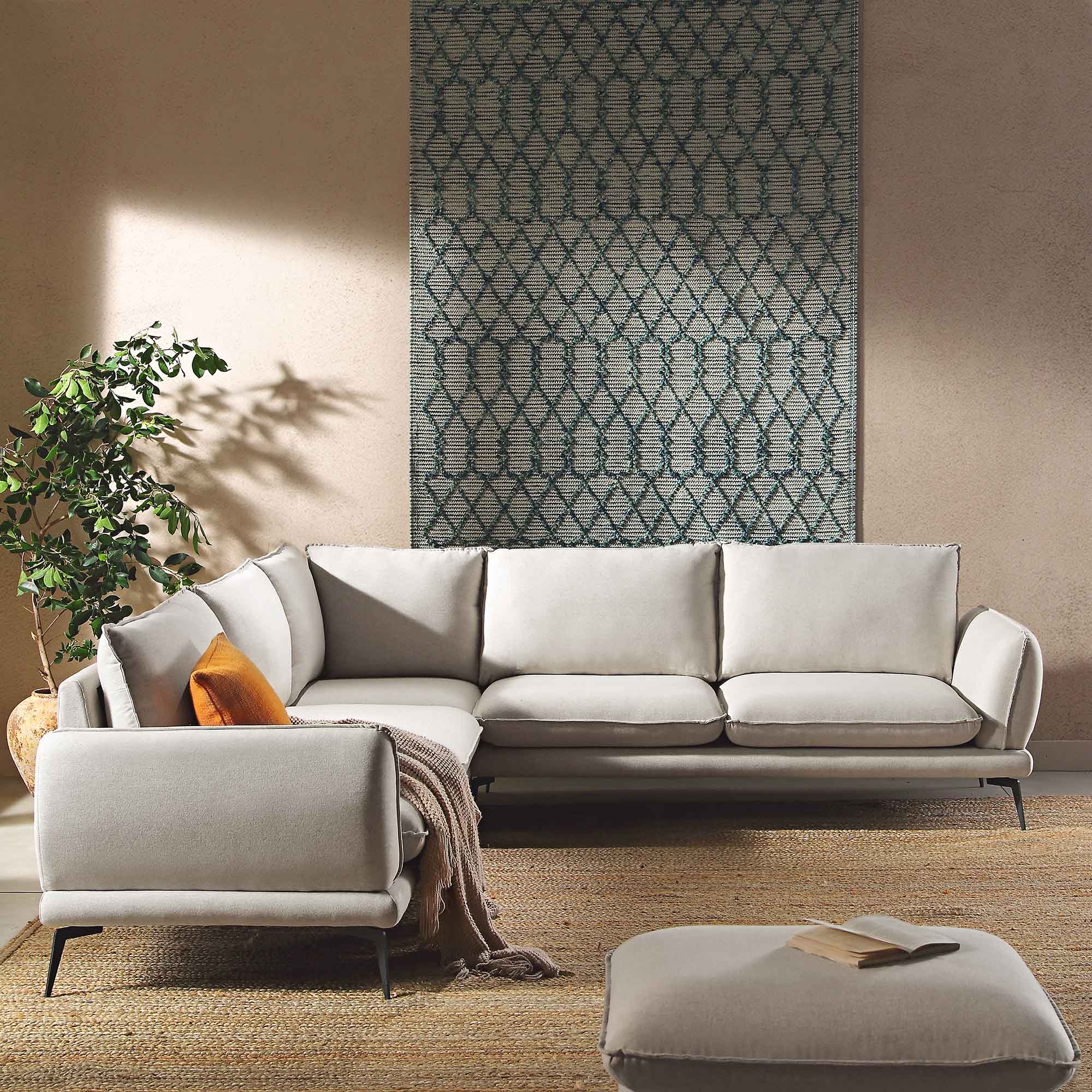 obriel oatmeal fabric grande corner sofa obriel oatmeal fabric grande corner sofa