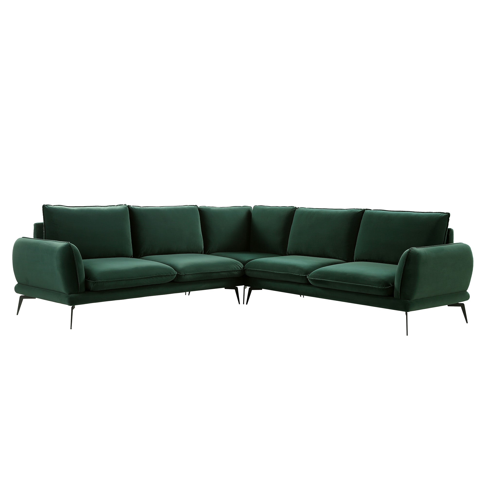 obriel forest green velvet grande corner sofa obriel forest green velvet grande corner sofa
