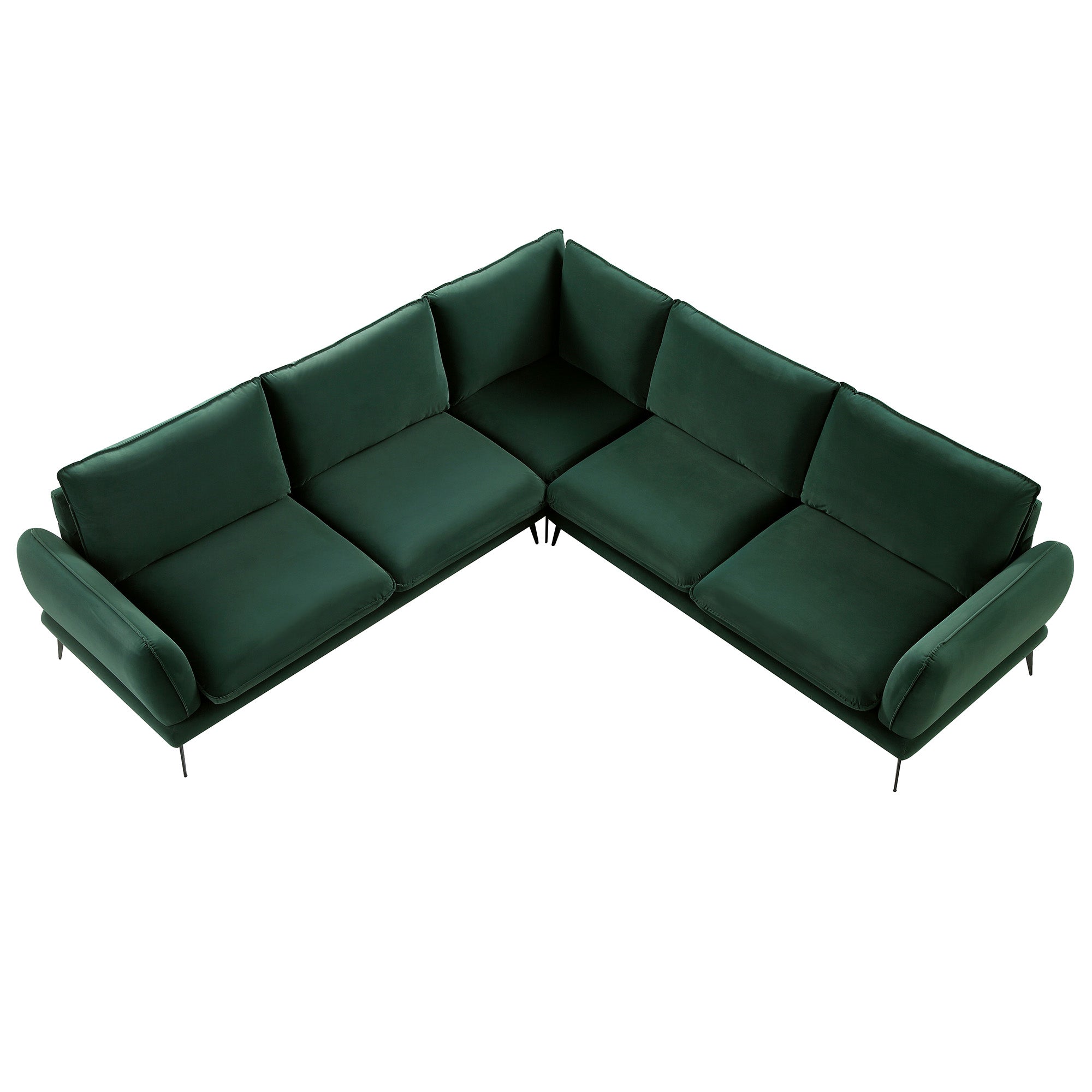 obriel forest green velvet grande corner sofa obriel forest green velvet grande corner sofa