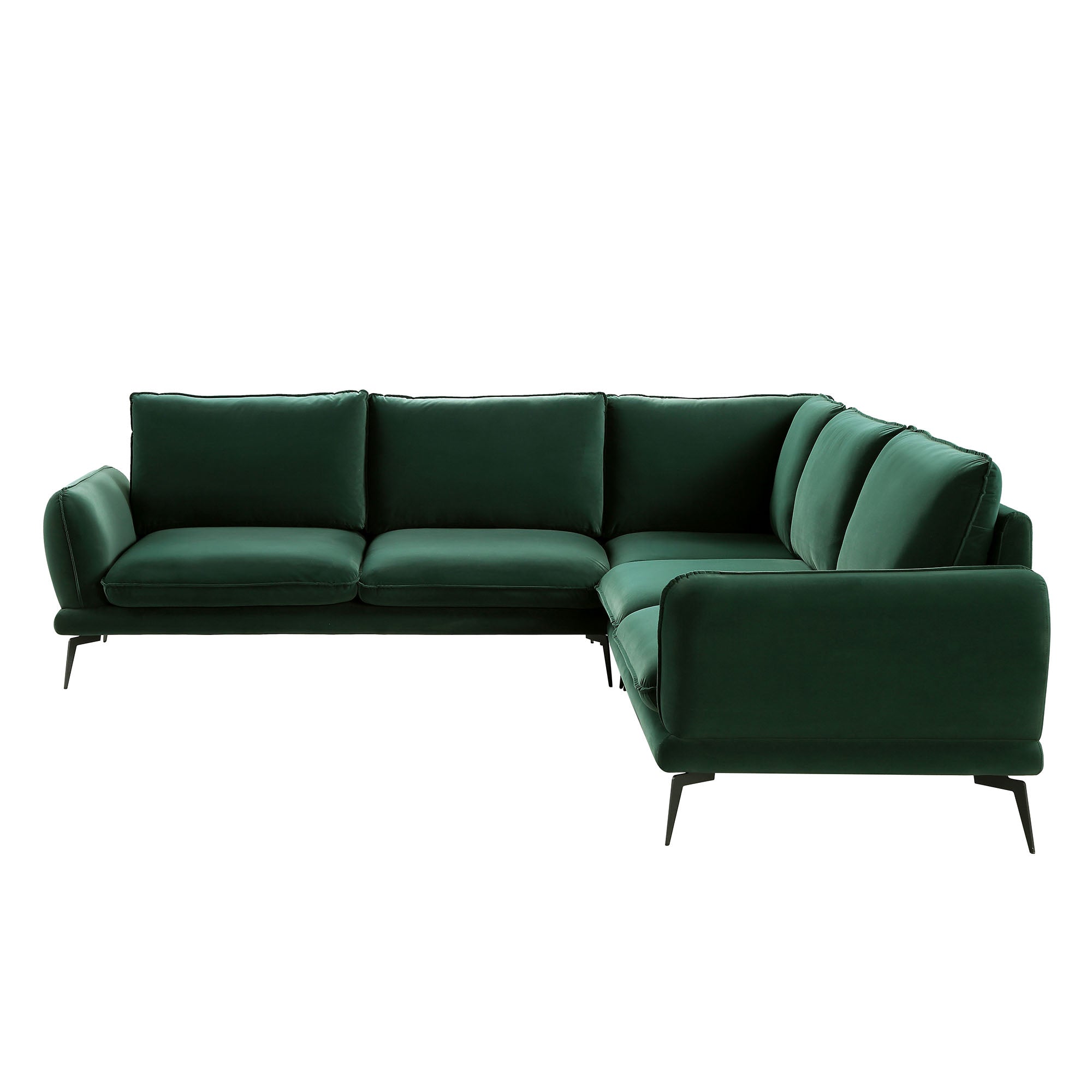 obriel forest green velvet grande corner sofa obriel forest green velvet grande corner sofa