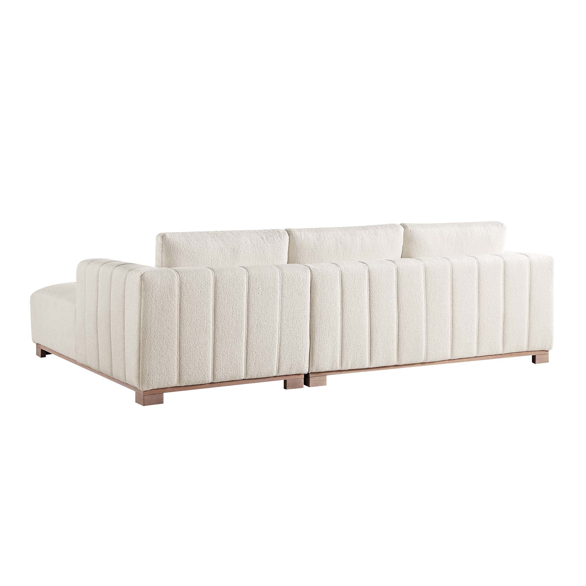 belsize beige boucle sofa with wooden base, large chaise right hand facing belsize beige boucle sofa with wooden base, large chaise right hand facing