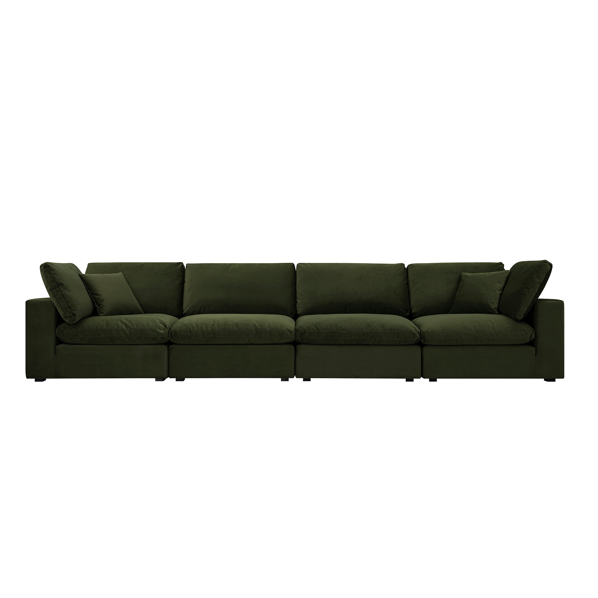 lutyens moss green velvet sectional sofa, 4 piece lutyens moss green velvet sectional sofa, 4 piece