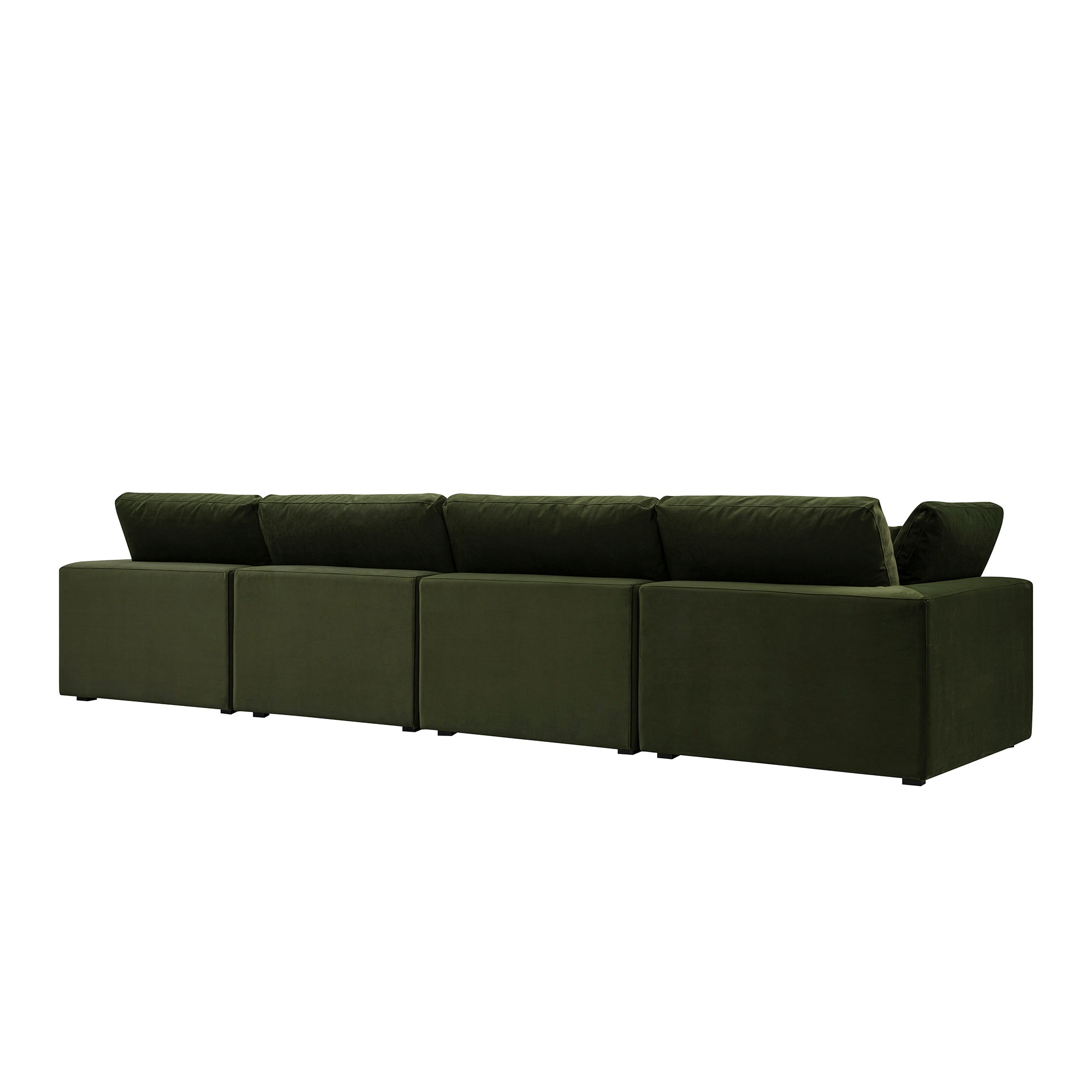 lutyens moss green velvet sectional sofa, 4 piece lutyens moss green velvet sectional sofa, 4 piece