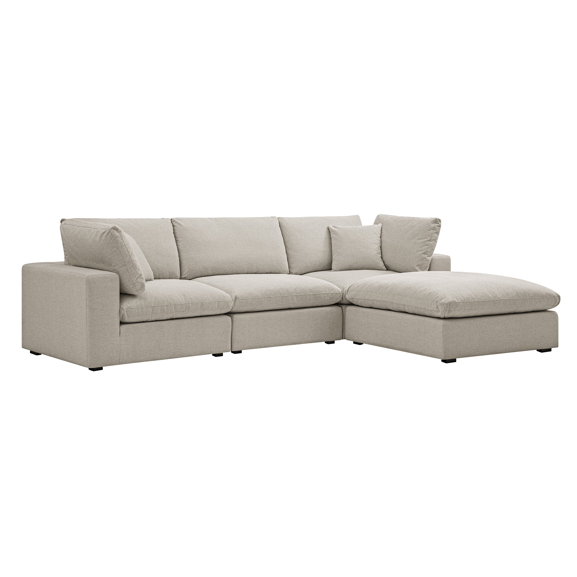 lutyens oatmeal weave fabric sectional sofa, 3 piece chaise lutyens oatmeal weave fabric sectional sofa, 3 piece chaise