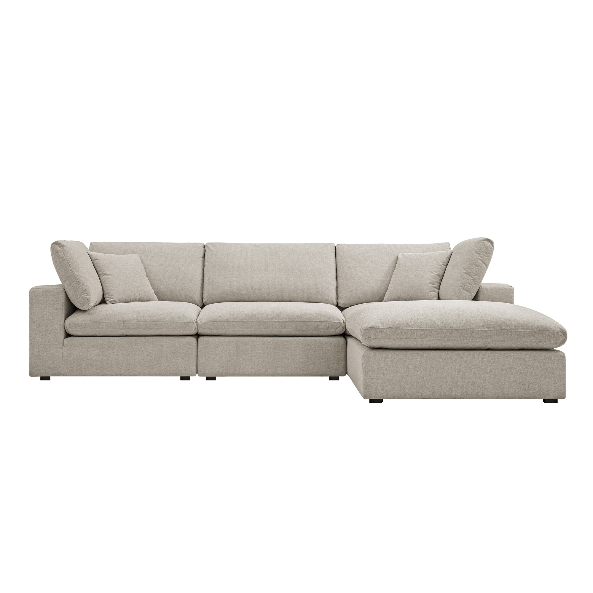 lutyens oatmeal weave fabric sectional sofa, 3 piece chaise lutyens oatmeal weave fabric sectional sofa, 3 piece chaise