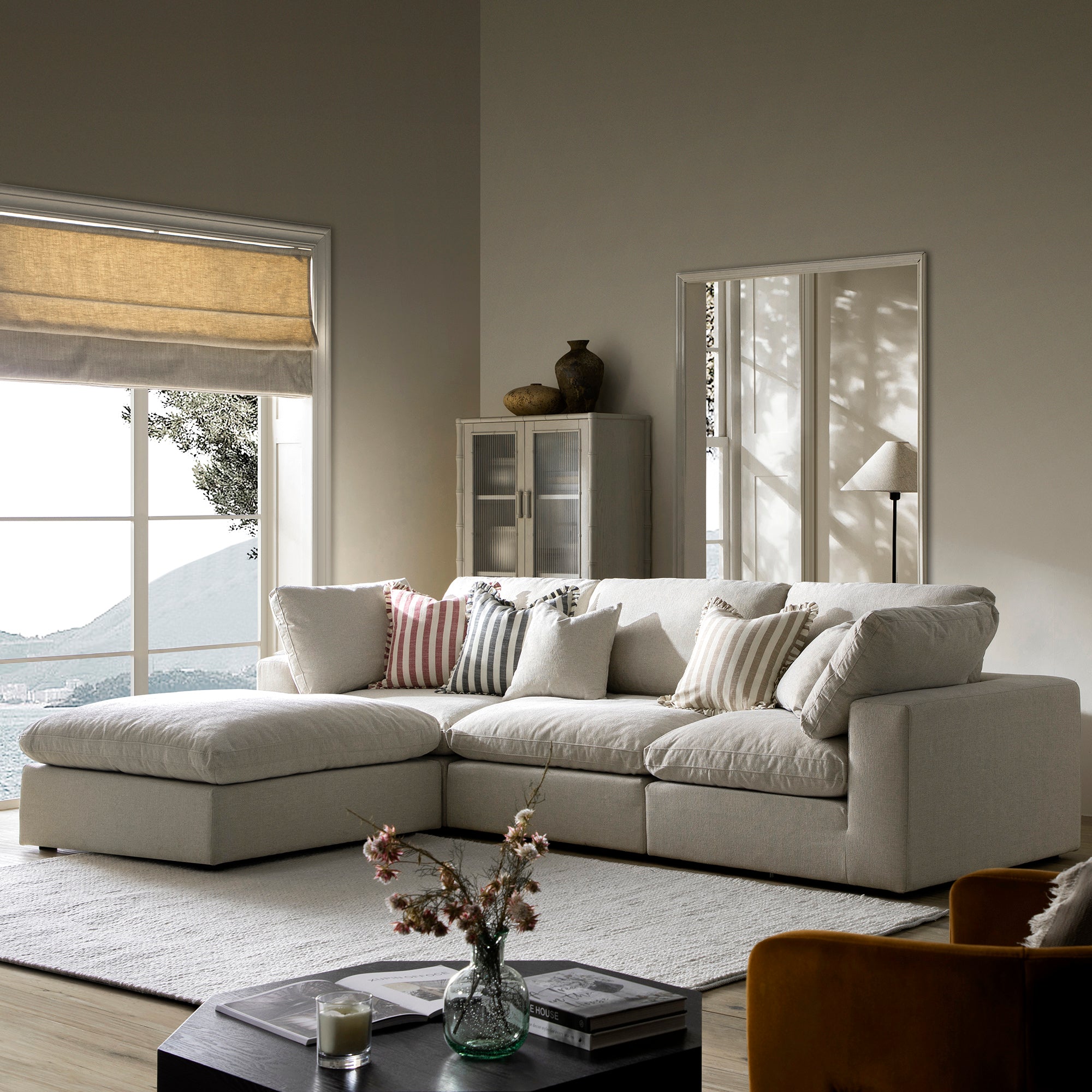 lutyens oatmeal weave fabric sectional sofa, 3 piece chaise lutyens oatmeal weave fabric sectional sofa, 3 piece chaise