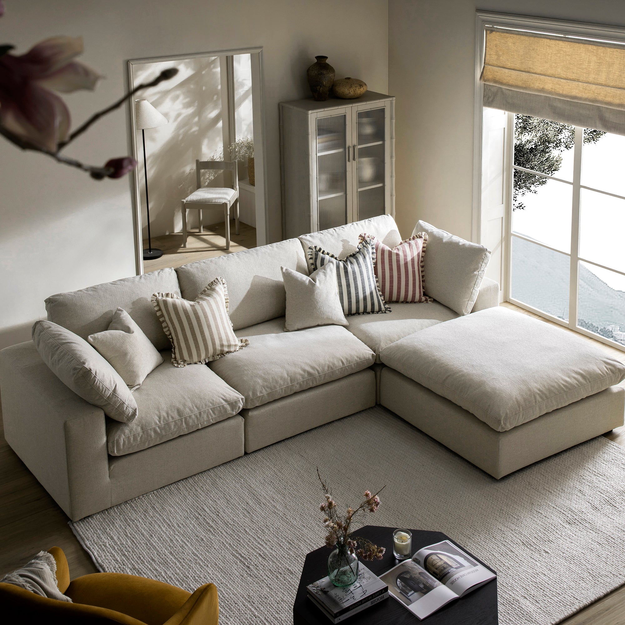 lutyens oatmeal weave fabric sectional sofa, 3 piece chaise lutyens oatmeal weave fabric sectional sofa, 3 piece chaise