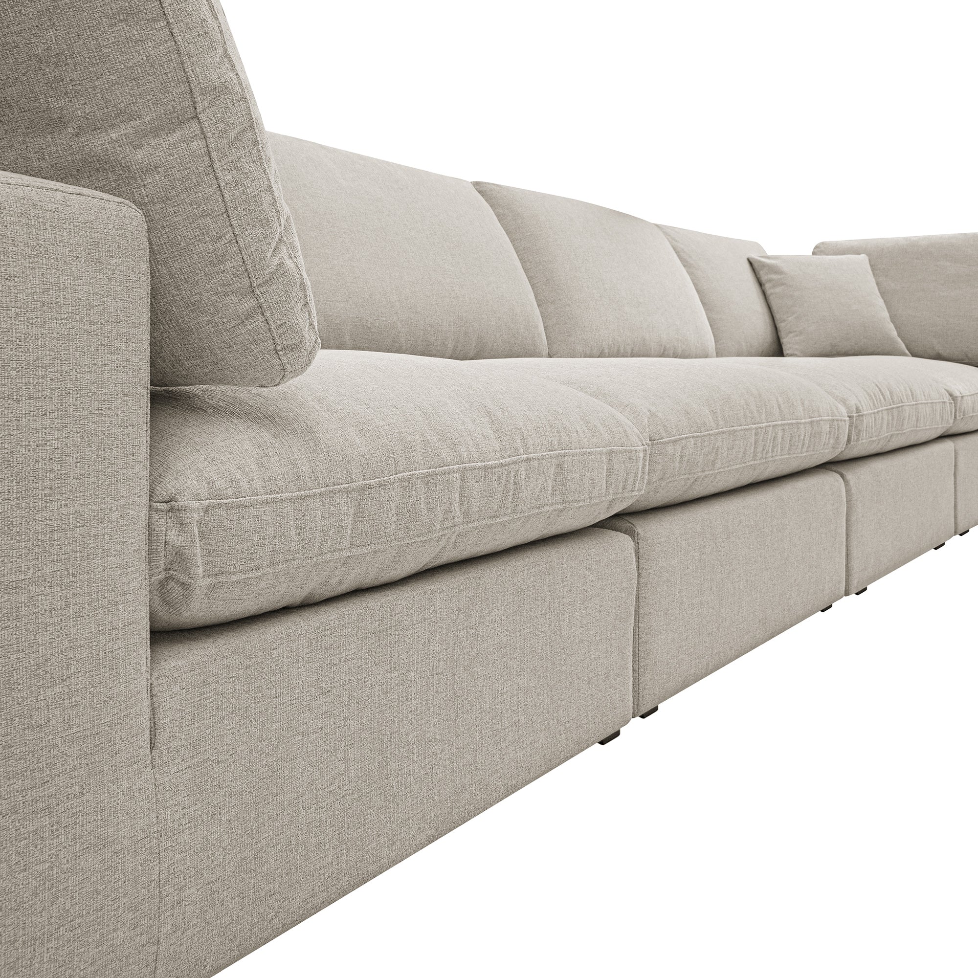 lutyens oatmeal weave fabric sectional sofa, 4 piece lutyens oatmeal weave fabric sectional sofa, 4 piece