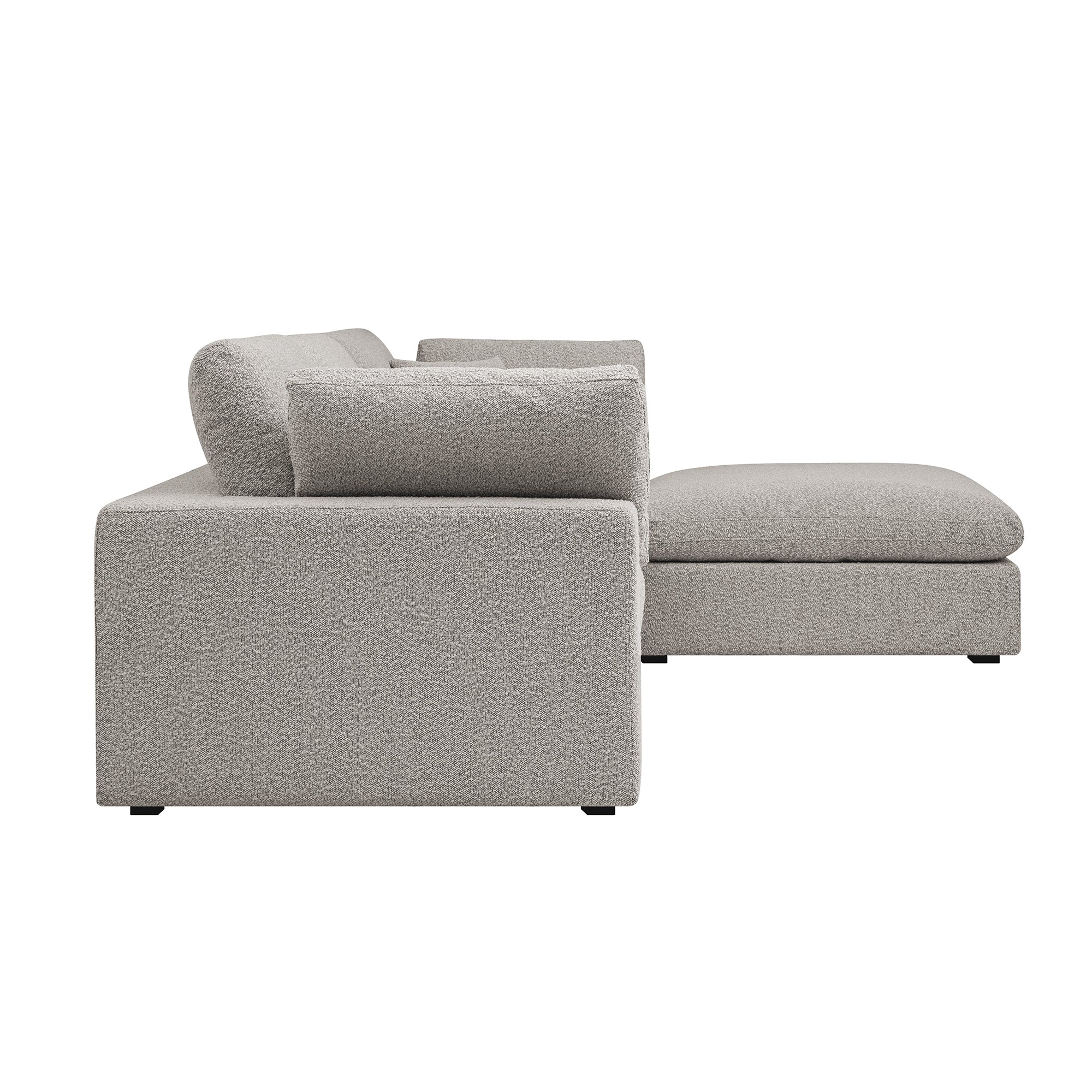 lutyens taupe boucle sectional sofa, 3 piece chaise lutyens taupe boucle sectional sofa, 3 piece chaise