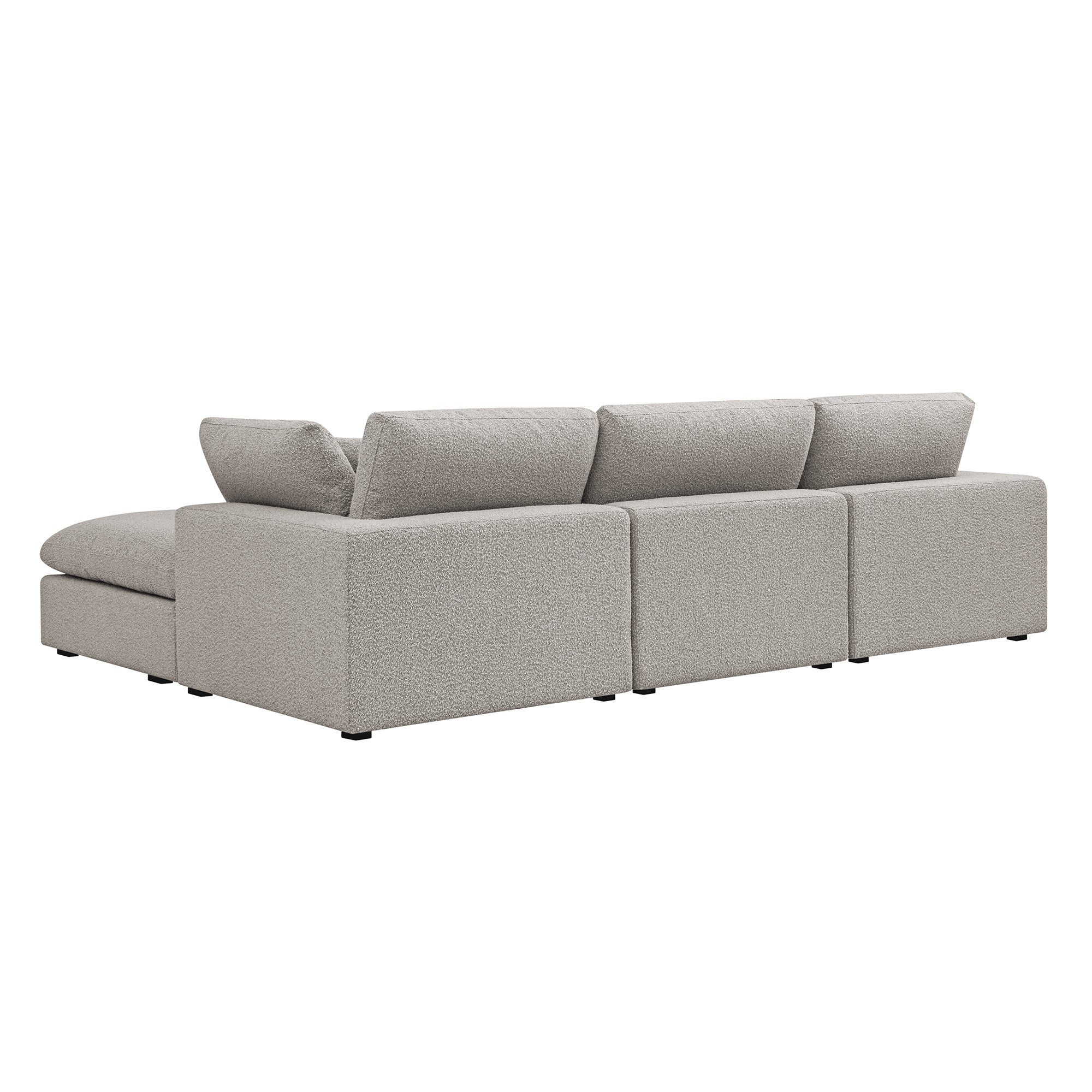 lutyens taupe boucle sectional sofa, 3 piece chaise lutyens taupe boucle sectional sofa, 3 piece chaise